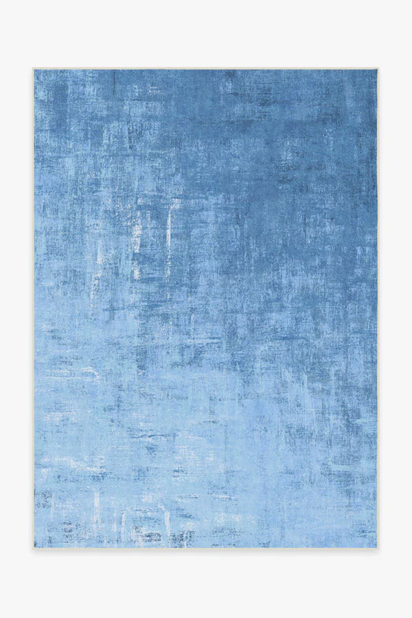 Impasto Sky Blue Outdoor Rug