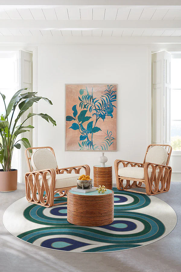 Milano Peacock Rug by Jonathan Adler