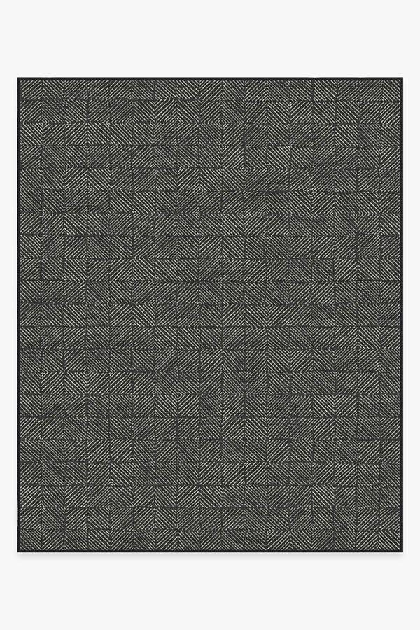 Parquet Black Outdoor Rug