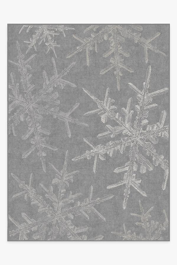 Snowflake Silver Flatwoven Rug