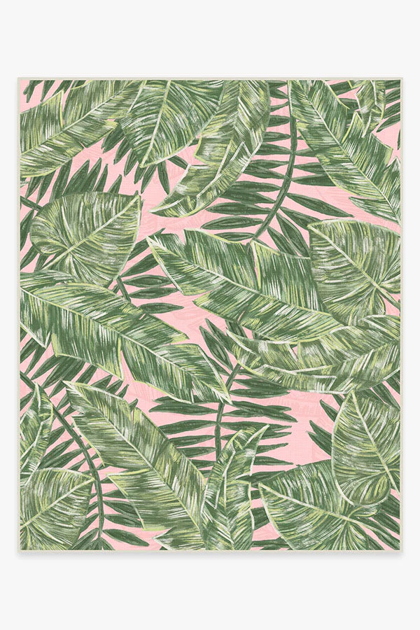 Filifera Palm Pink Outdoor Rug