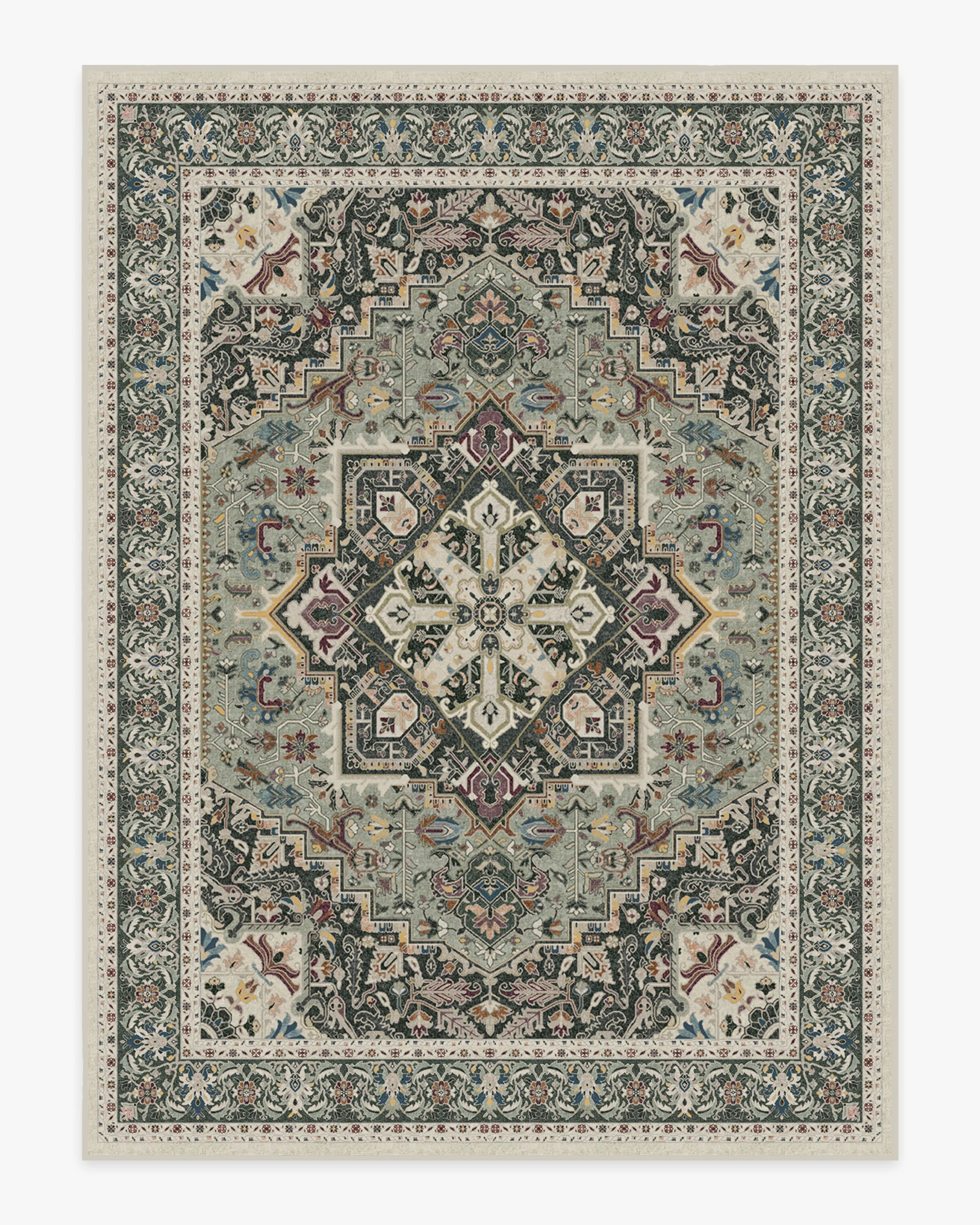 Hendesi Heriz Sage Flatwoven Rug