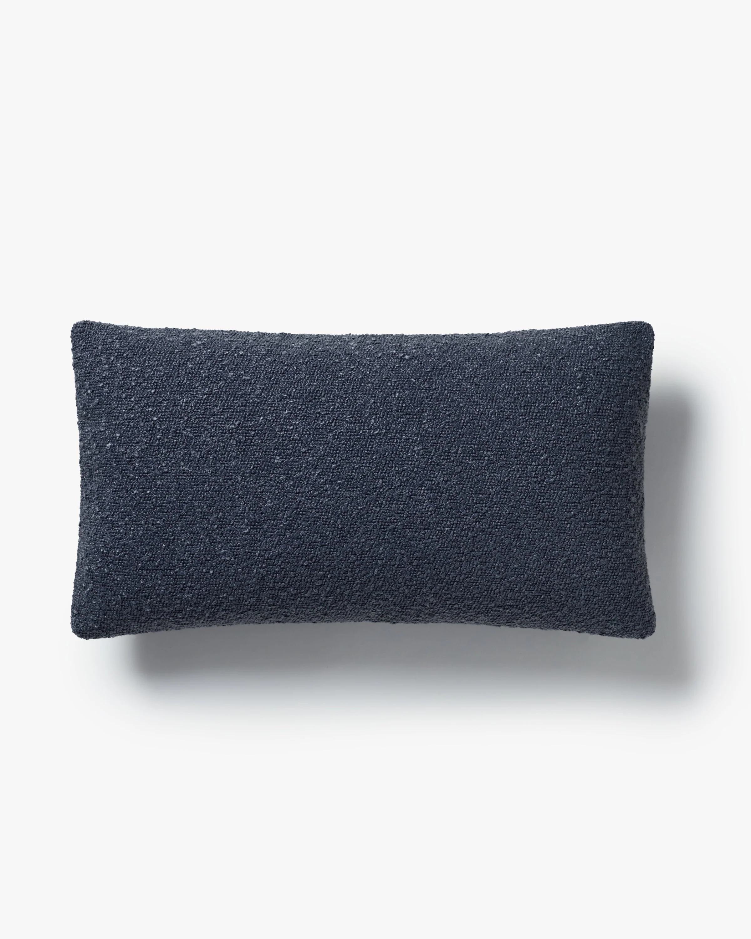 Navy Boucle Throw Pillow