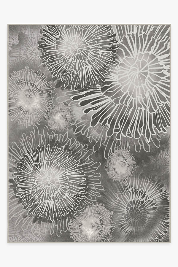 Chrysanthemum Ash Grey Rug