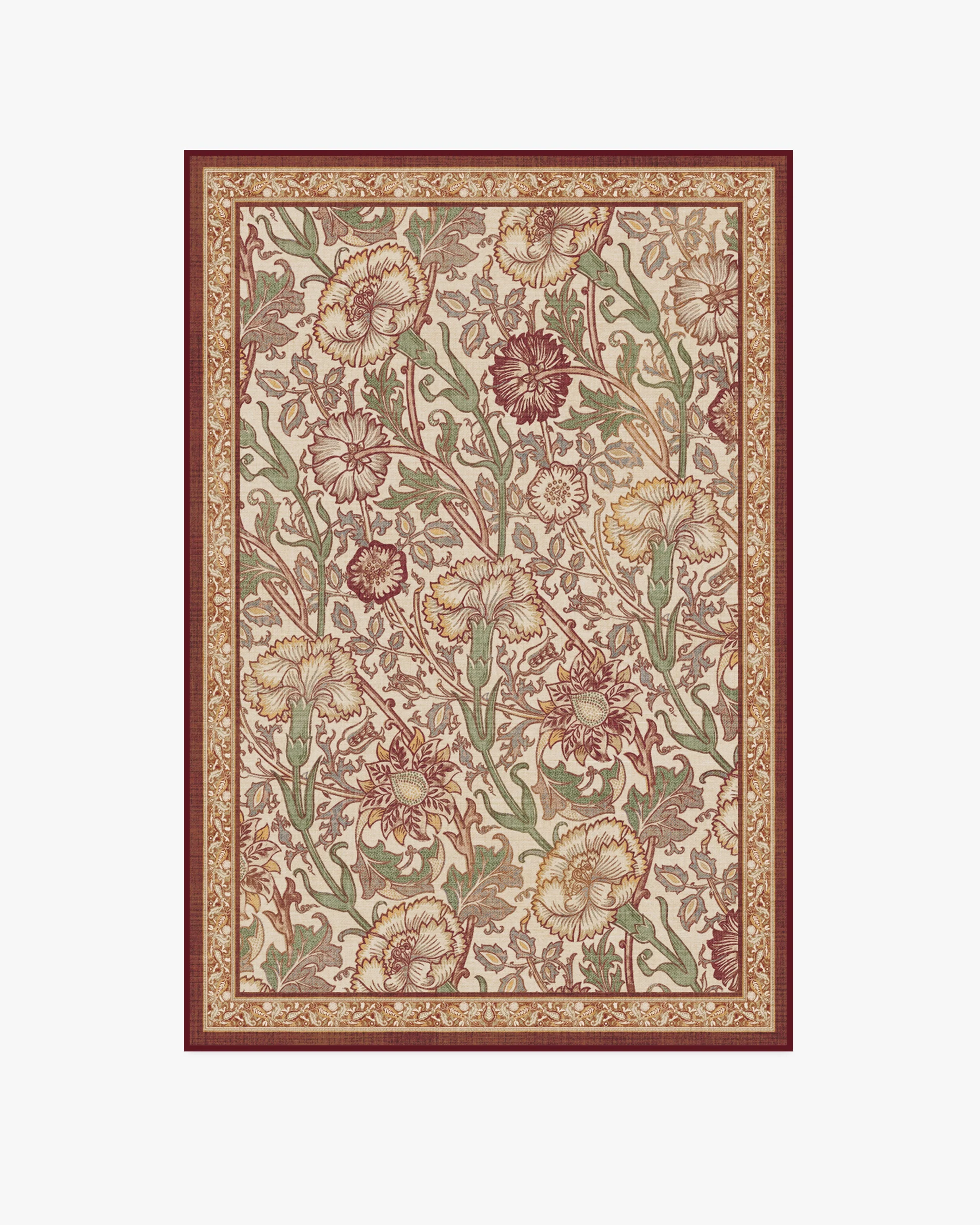 Pink & Rose Burgundy Flatwoven Rug by Morris & Co.