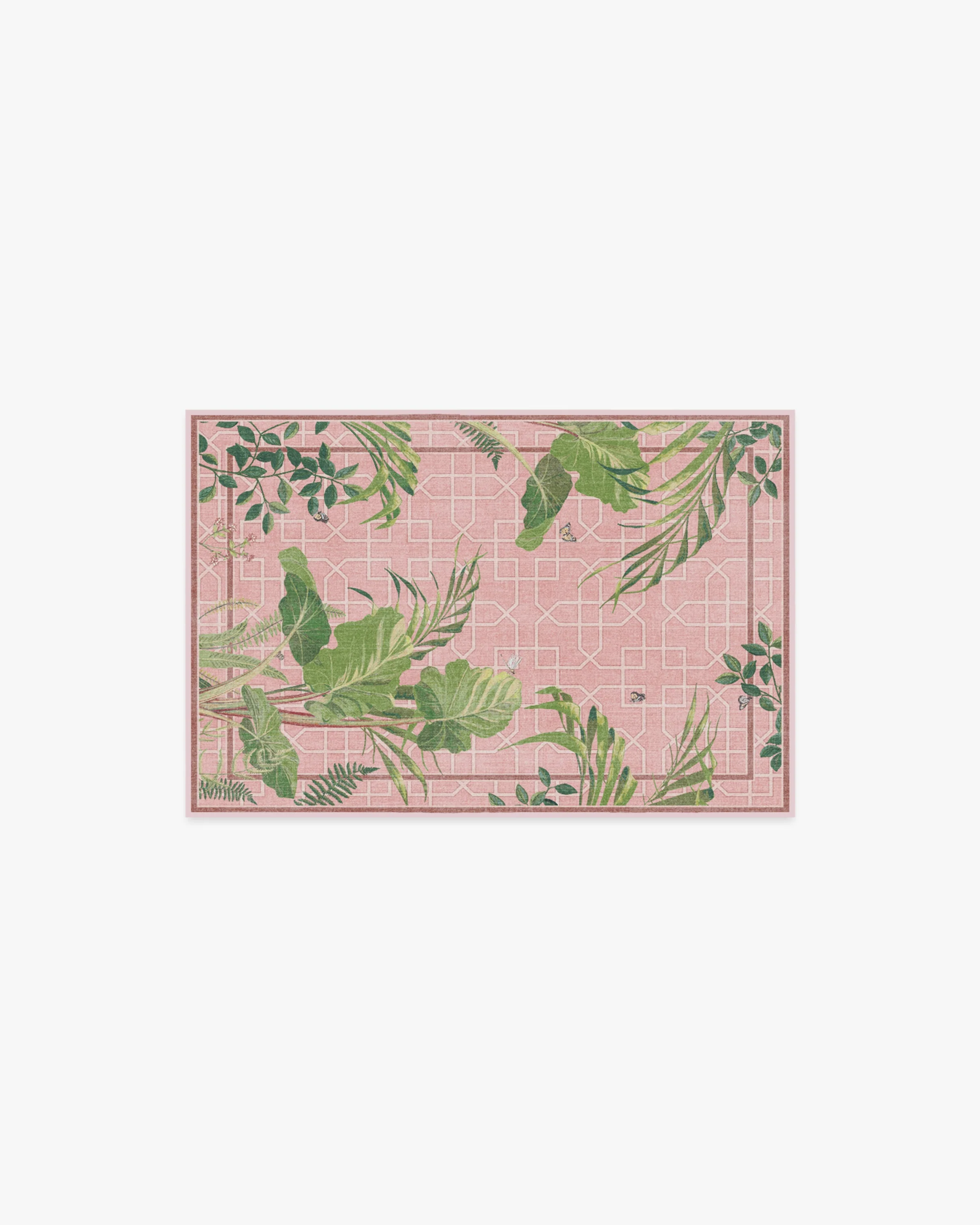 Palm House Rose Flatwoven Rug by Sanderson