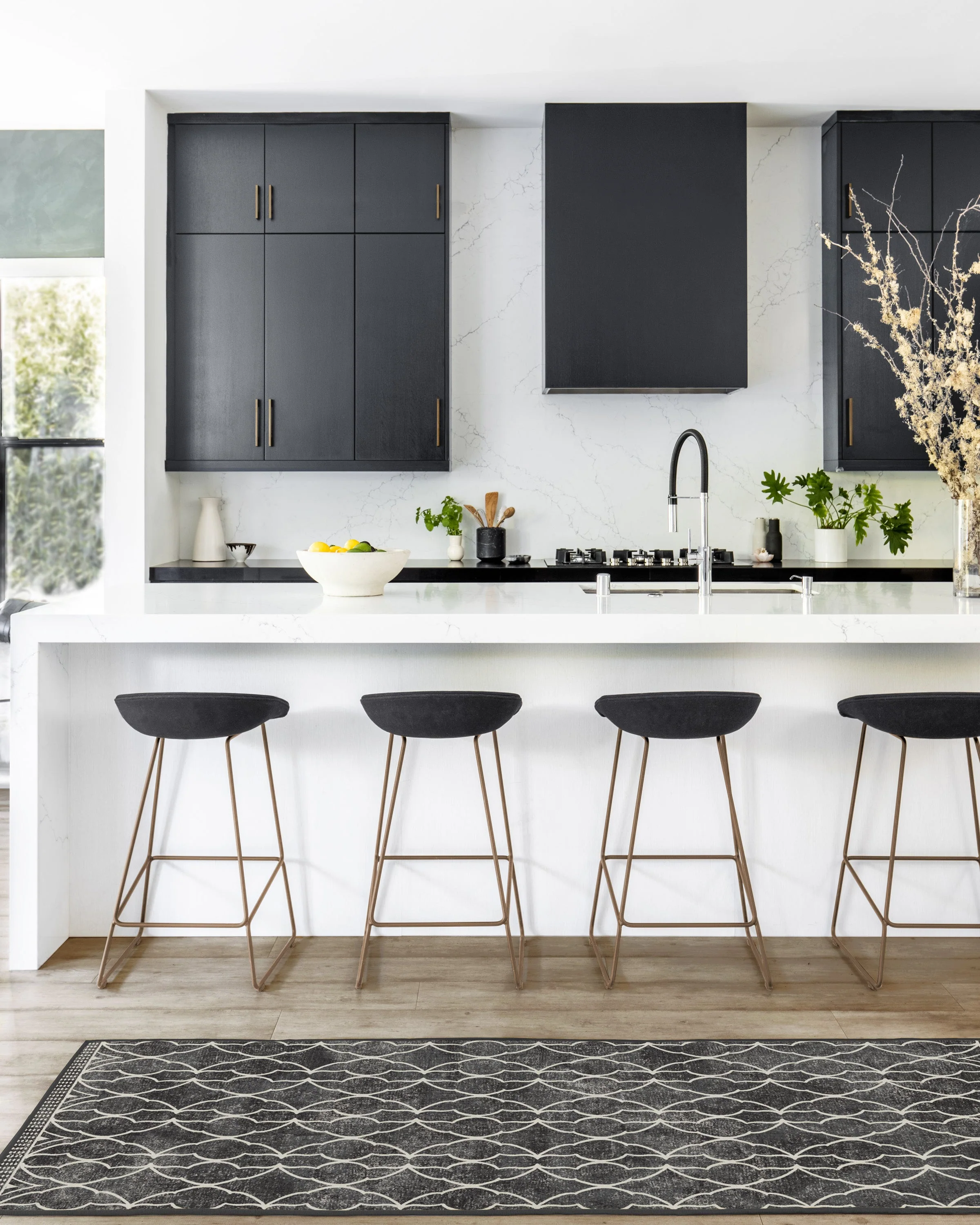 Grogu™ Trellis Black Flatwoven Rug