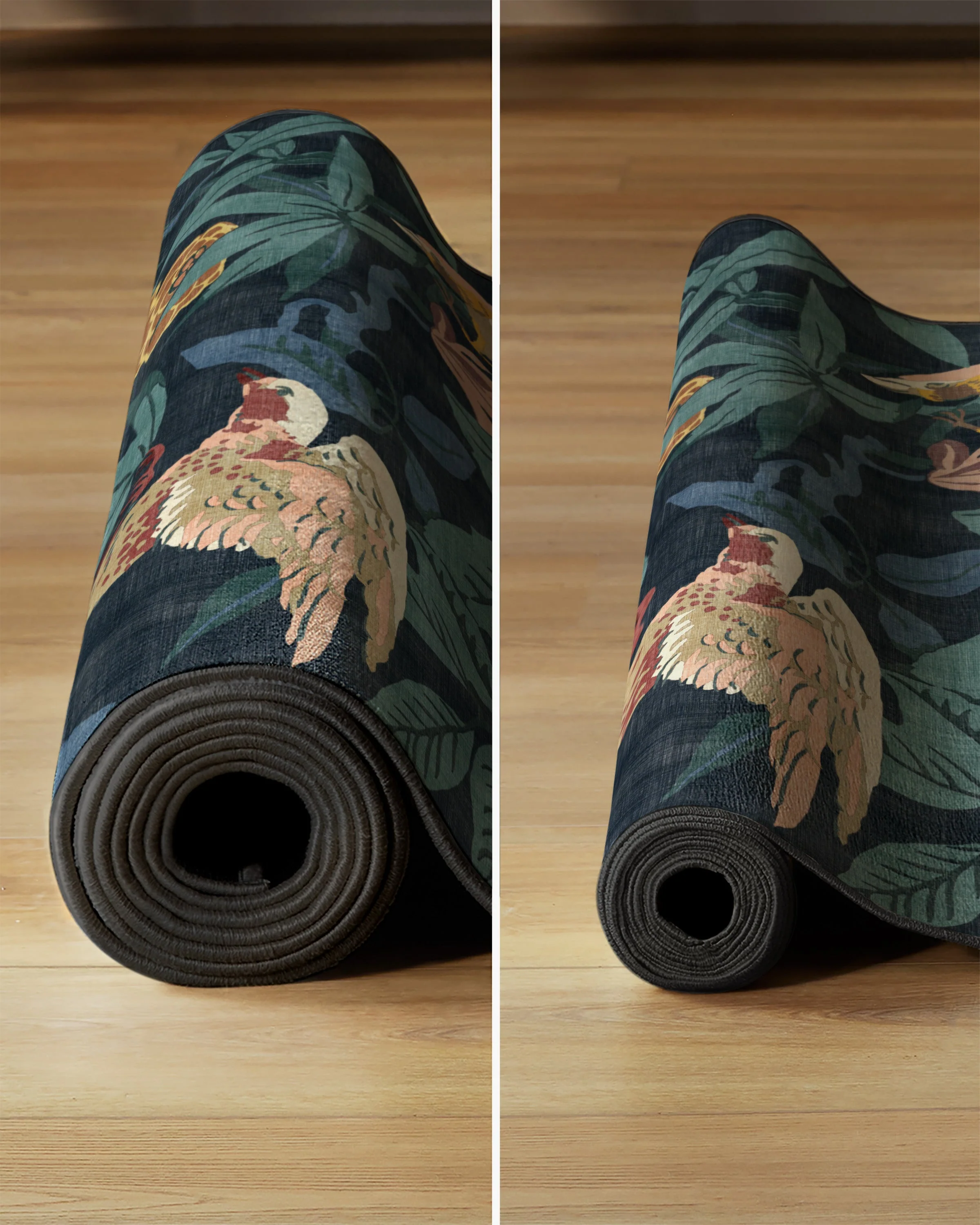 Bamboo & Bird Indigo Rug by Sanderson