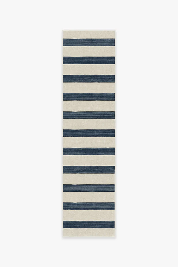 Sumi Sailor Stripe Navy Flatwoven Rug