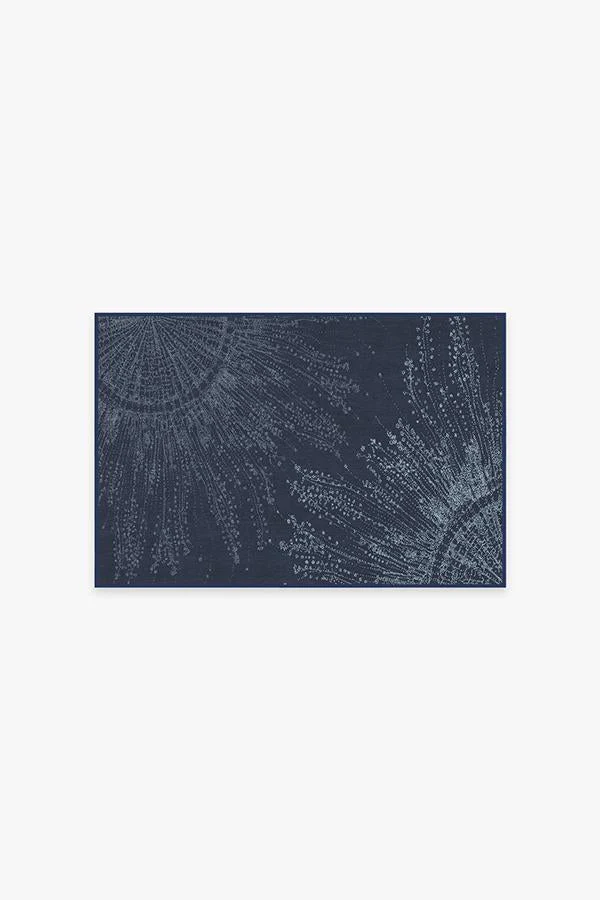 Jellyfish Bloom Navy Rug