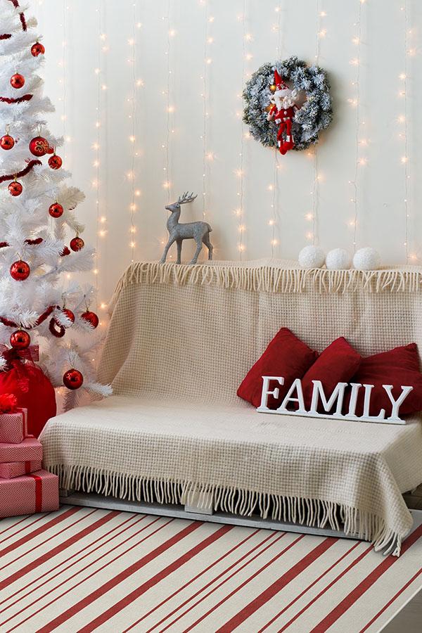 Hudson Stripe Red Rug