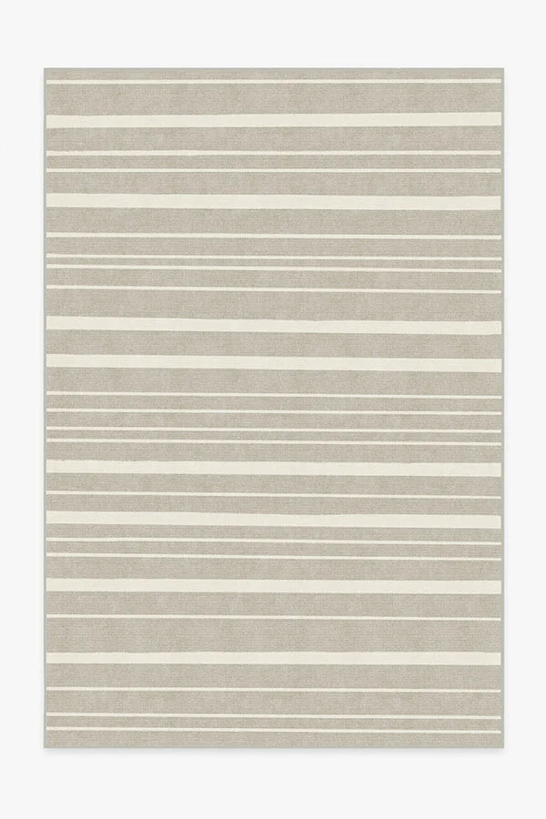 Hudson Stripe Stone Flatwoven Rug