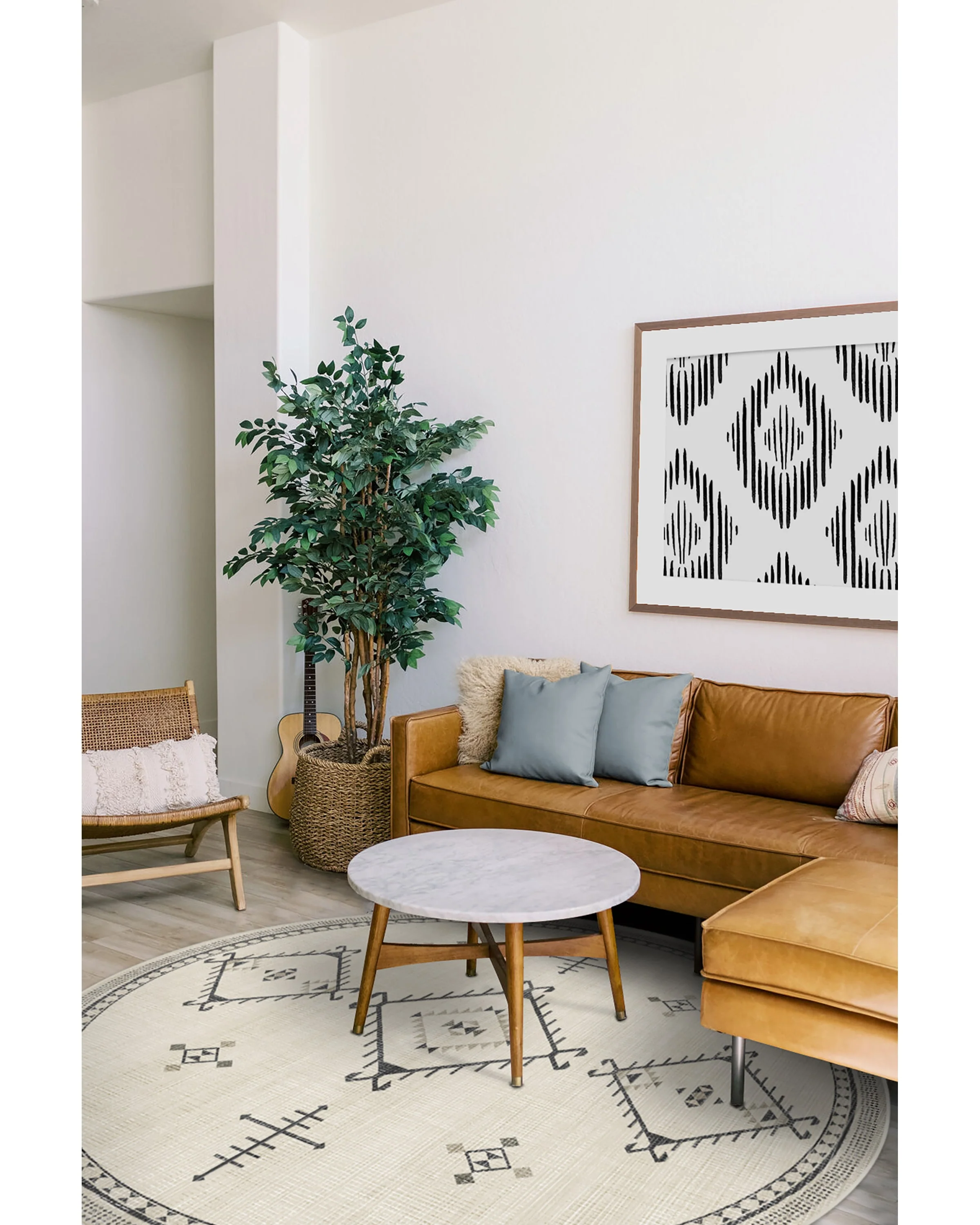 Damali Black & White Flatwoven Rug