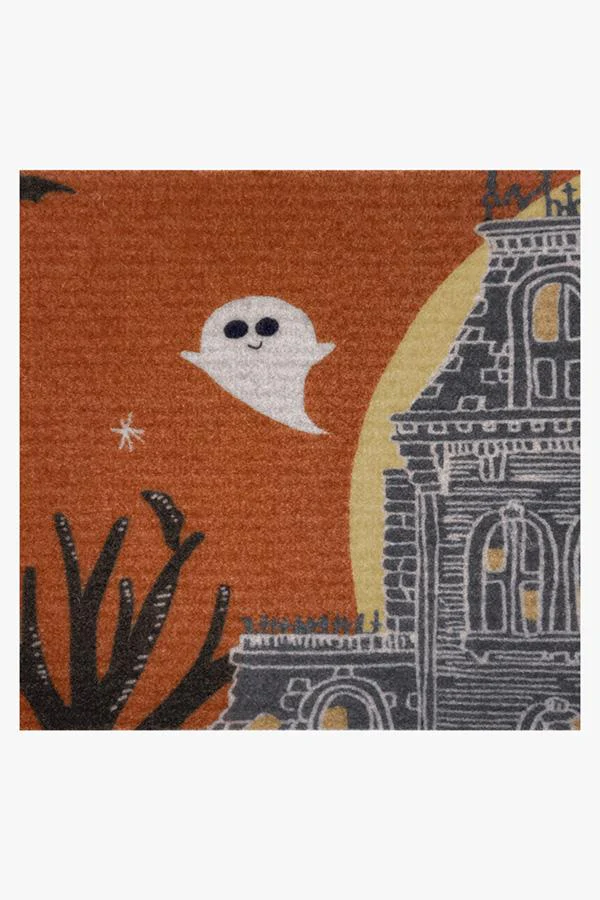 Fright Night Orange Coir Doormat