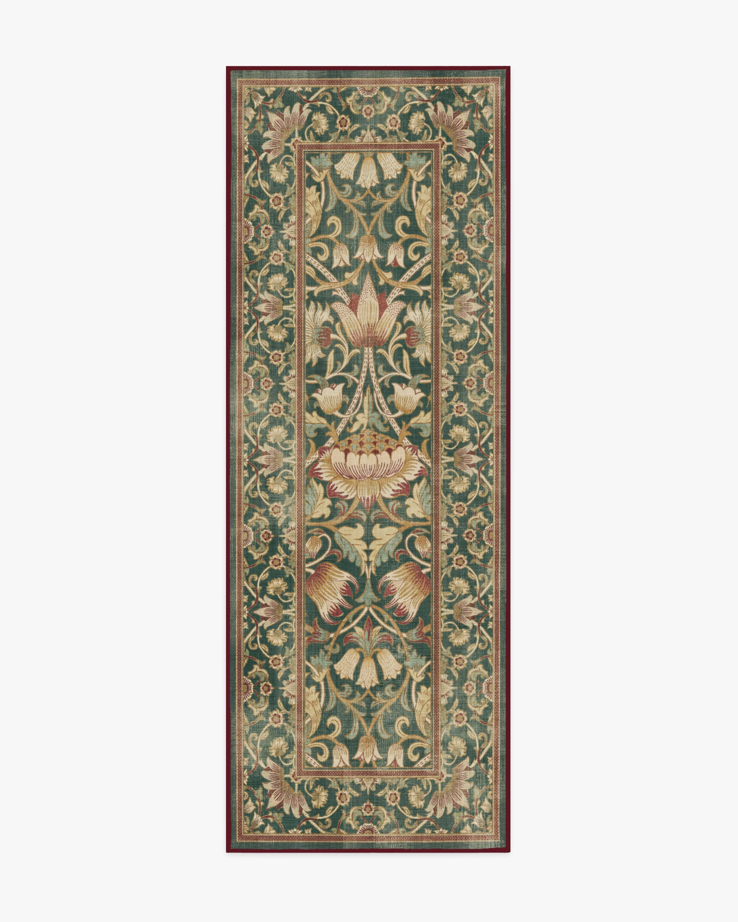 Lodden Soft Evergreen & Gold Rug by Morris & Co.