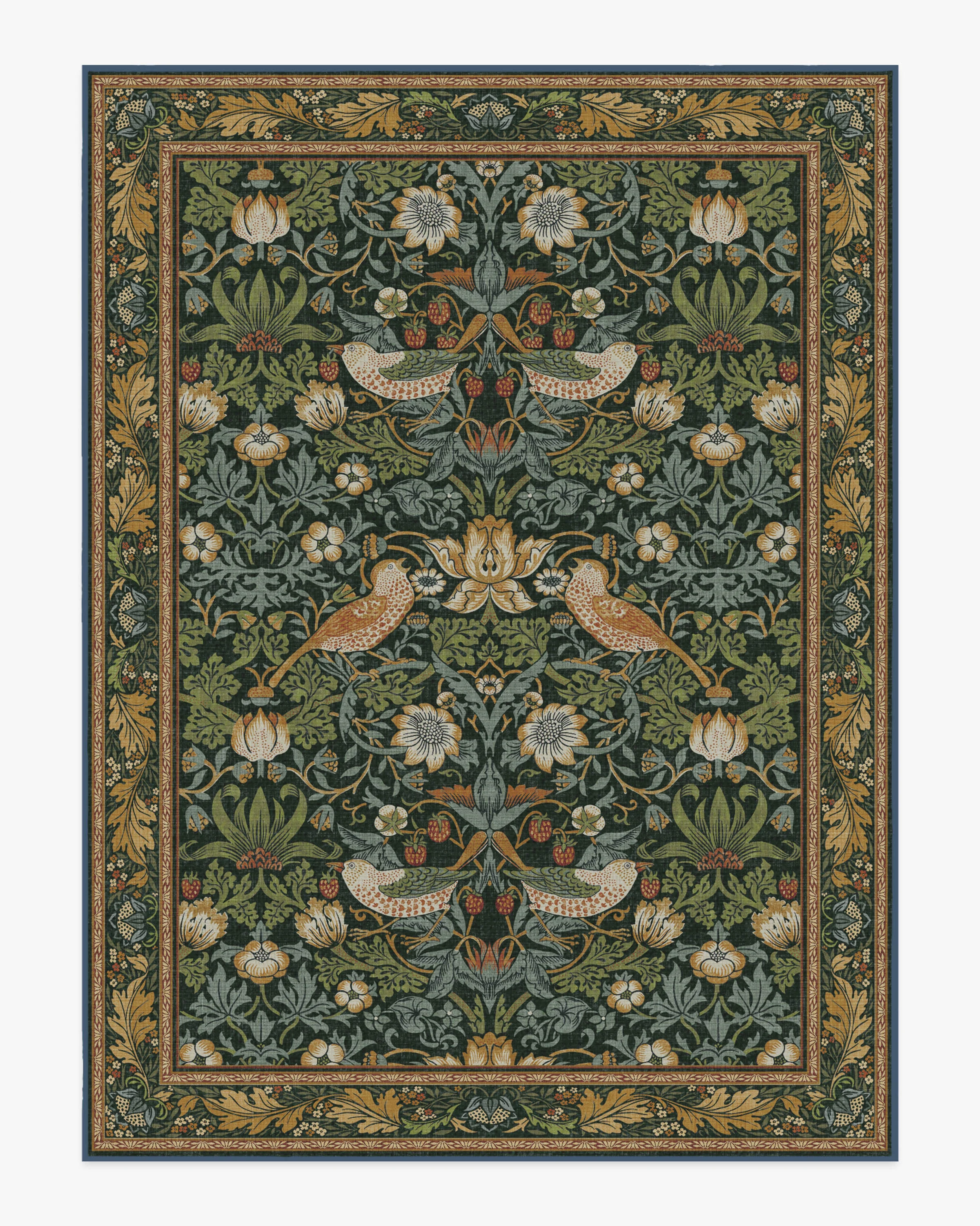 Strawberry Thief Indigo Rug by Morris & Co.