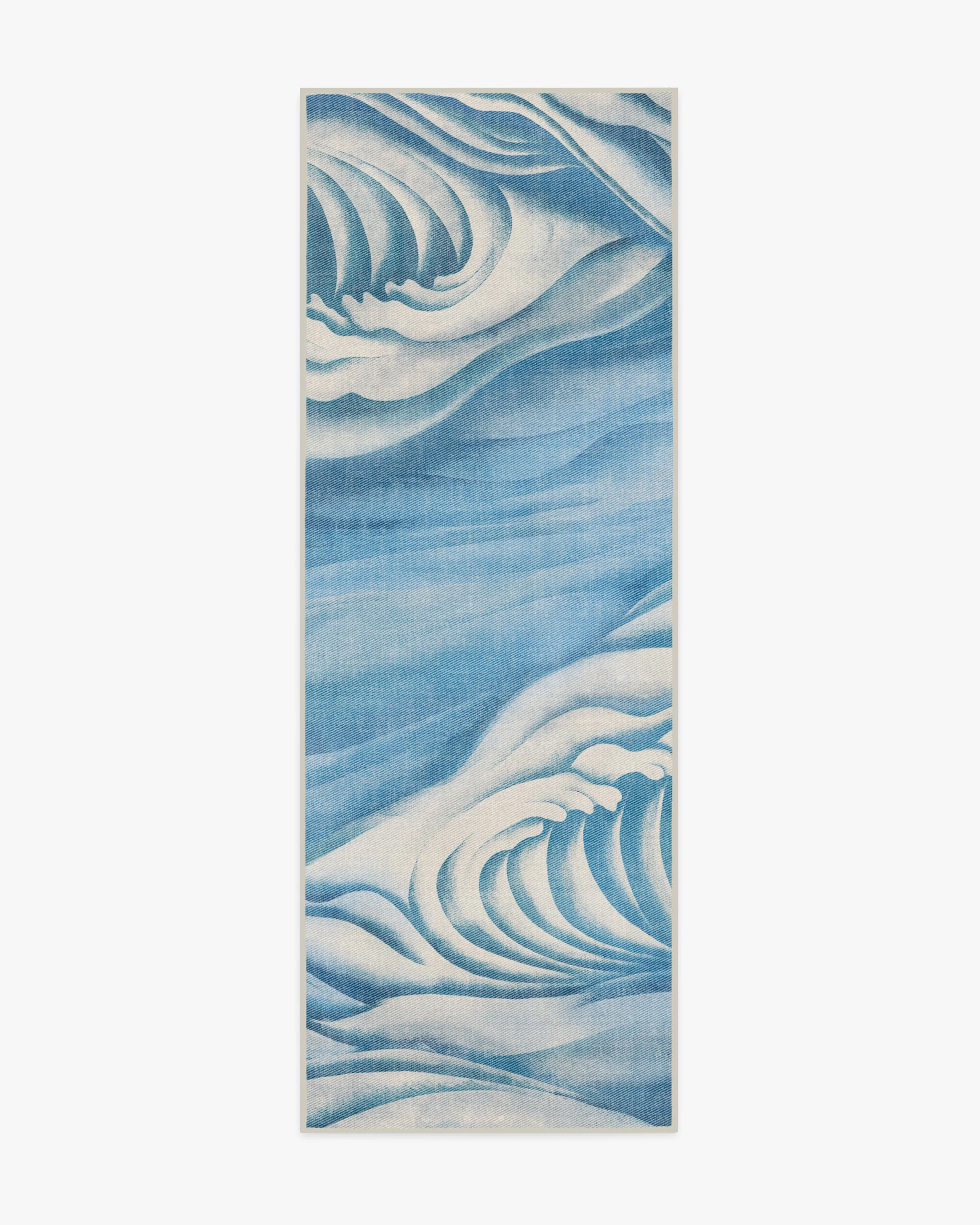 Waves Soft Blue Outdoor Rug by Gracie