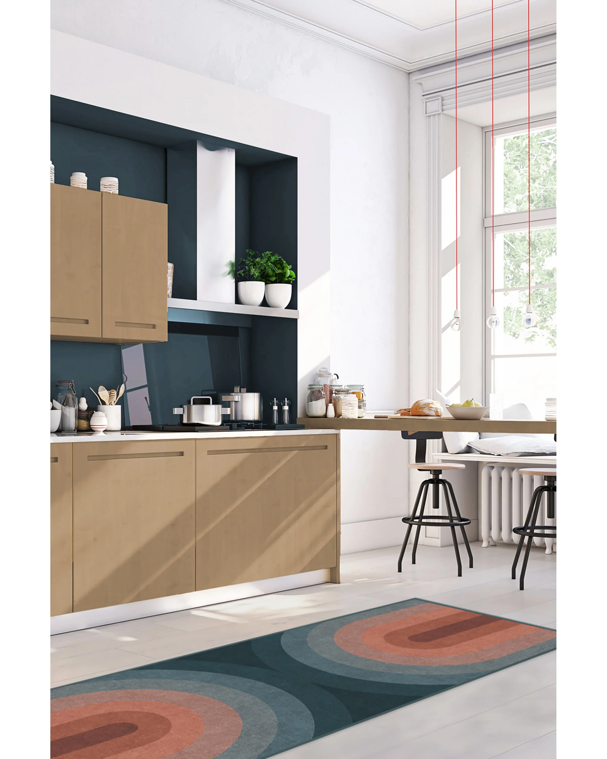 Absida Teal Flatwoven Rug