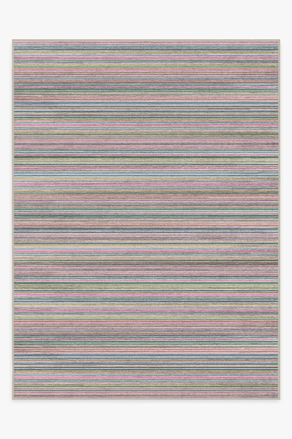 Multi Stripe Polychrome Rug