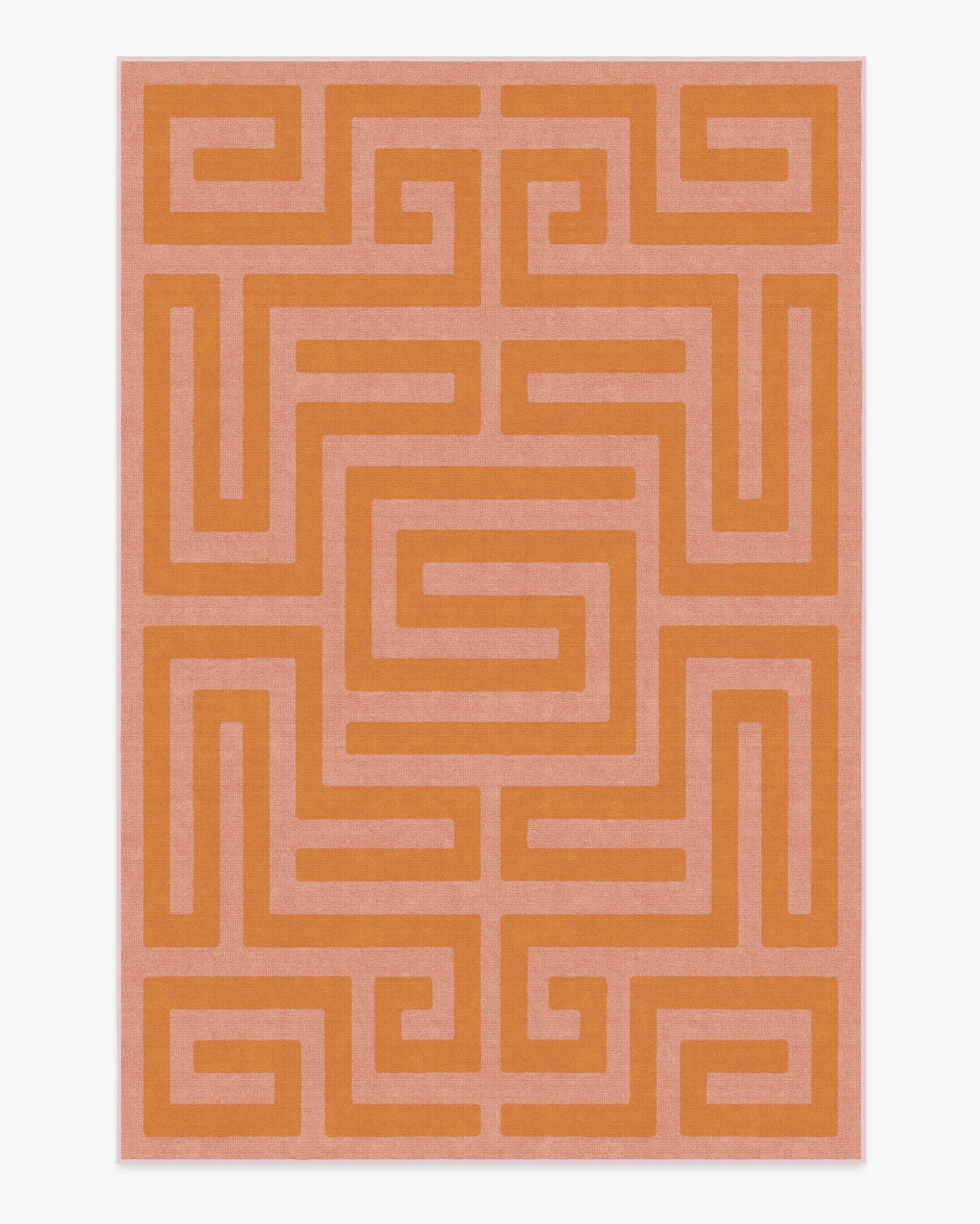 Maze Pink & Orange Flatwoven Rug