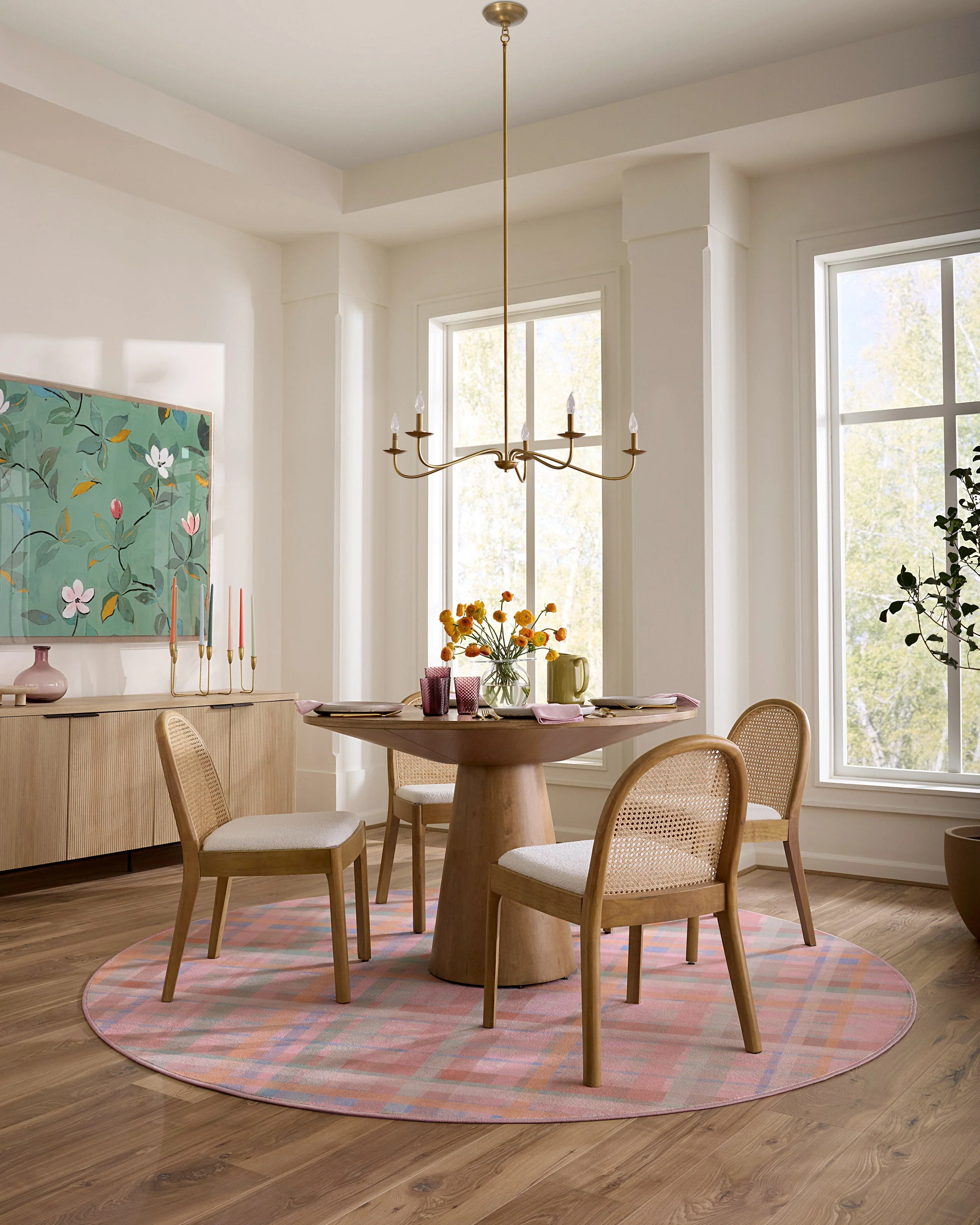 Cora Multicolor Pink Flatwoven Rug