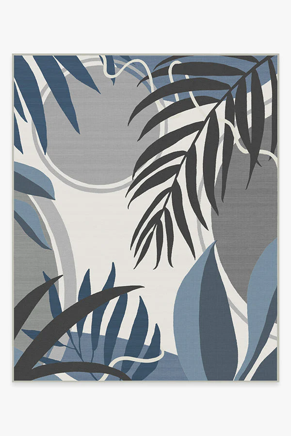 Tulum Ivory Blue Outdoor Rug