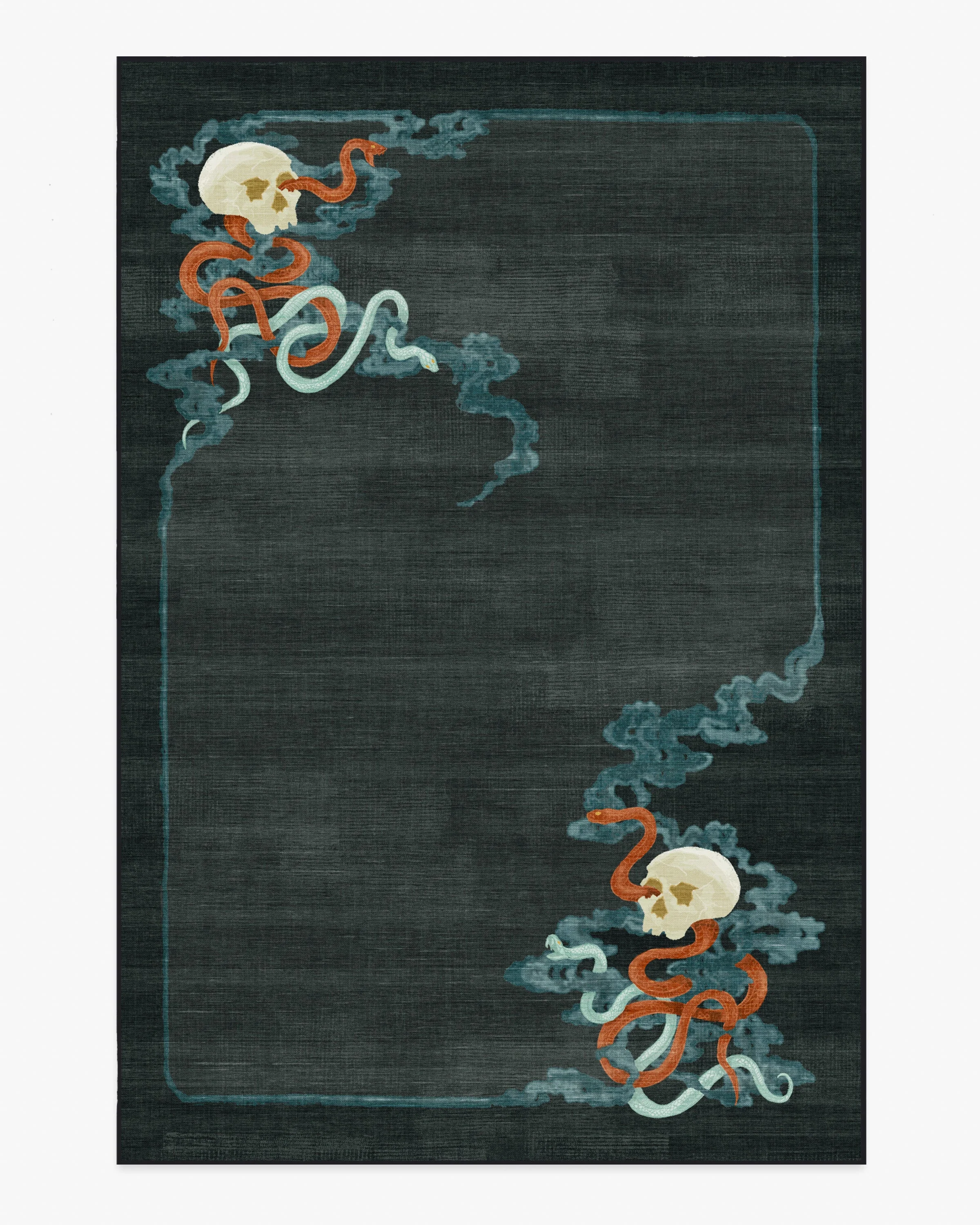 Serpentine Charcoal Flatwoven Rug