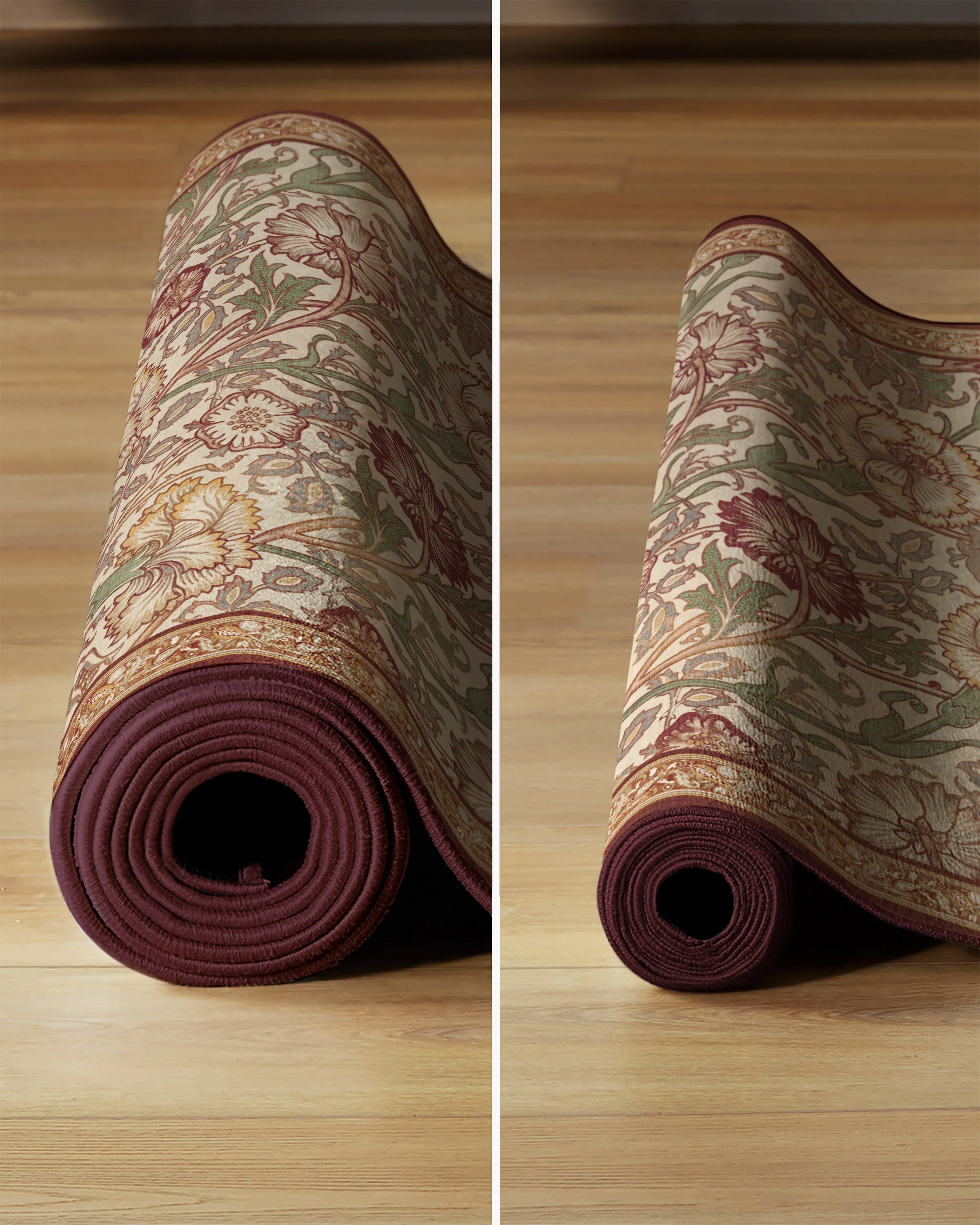 Pink & Rose Burgundy Rug by Morris & Co.