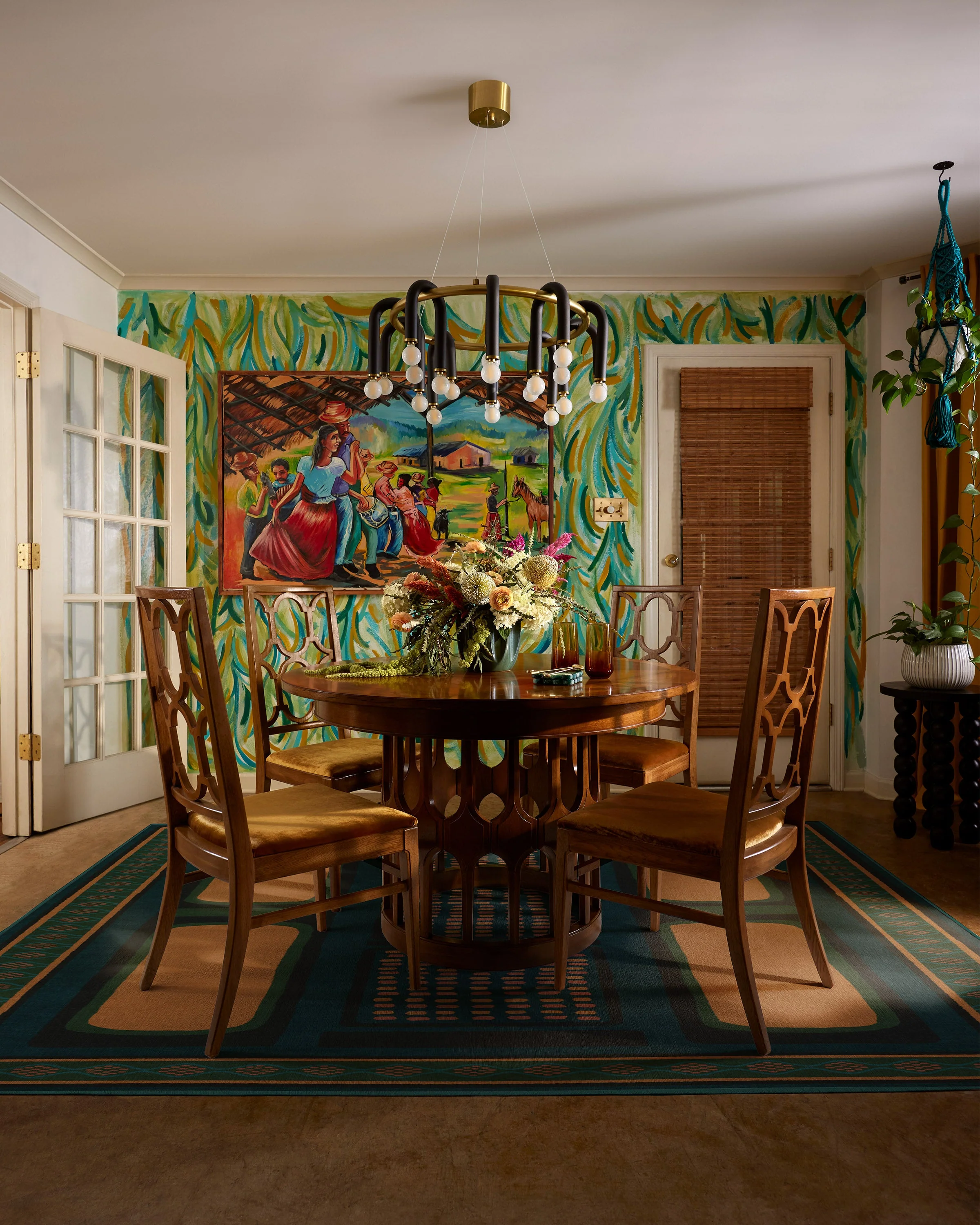 Nerissa Teal & Gold Rug by Architectural Digest