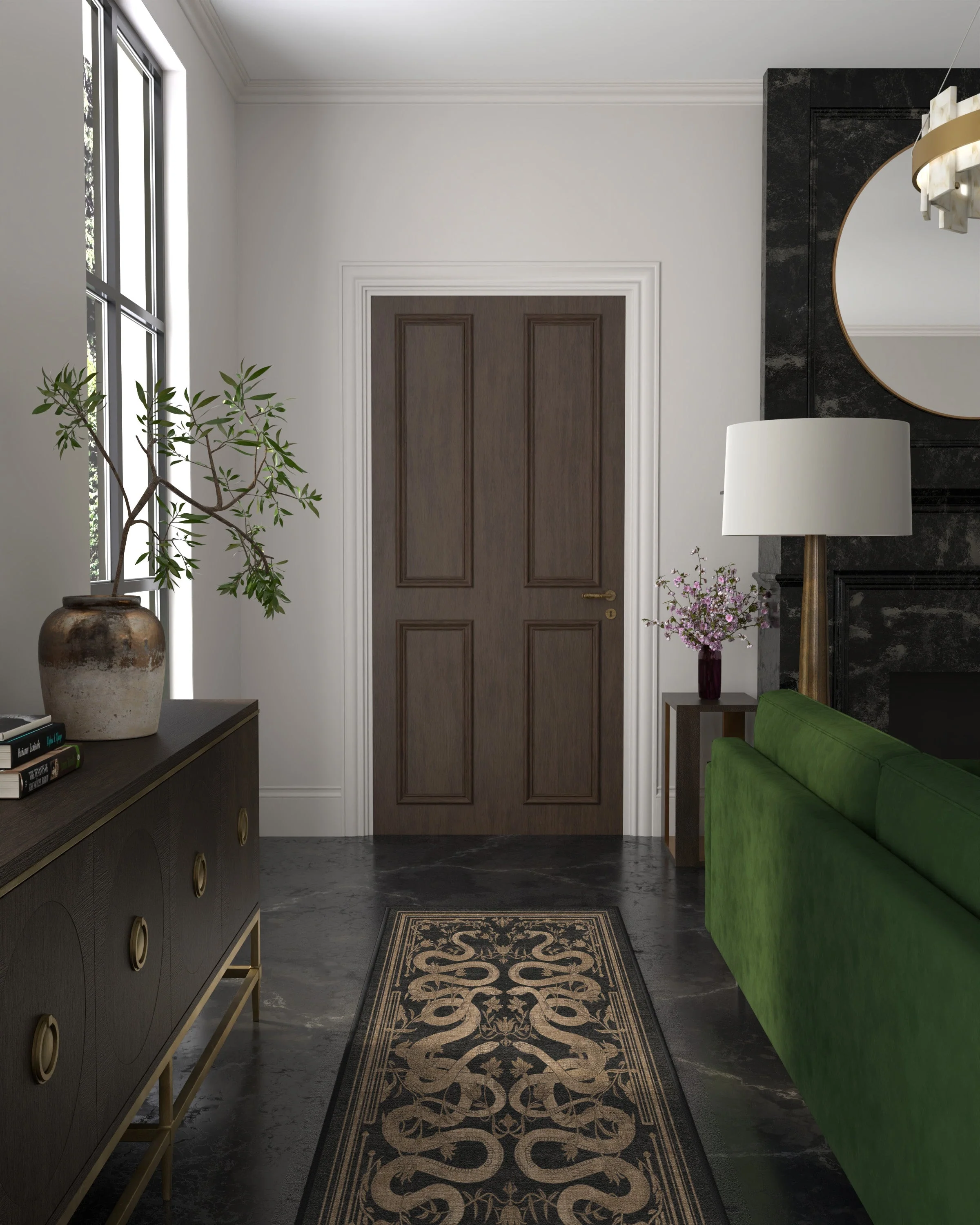 Sumaya Soft Black Flatwoven Rug by Martyn Lawrence Bullard