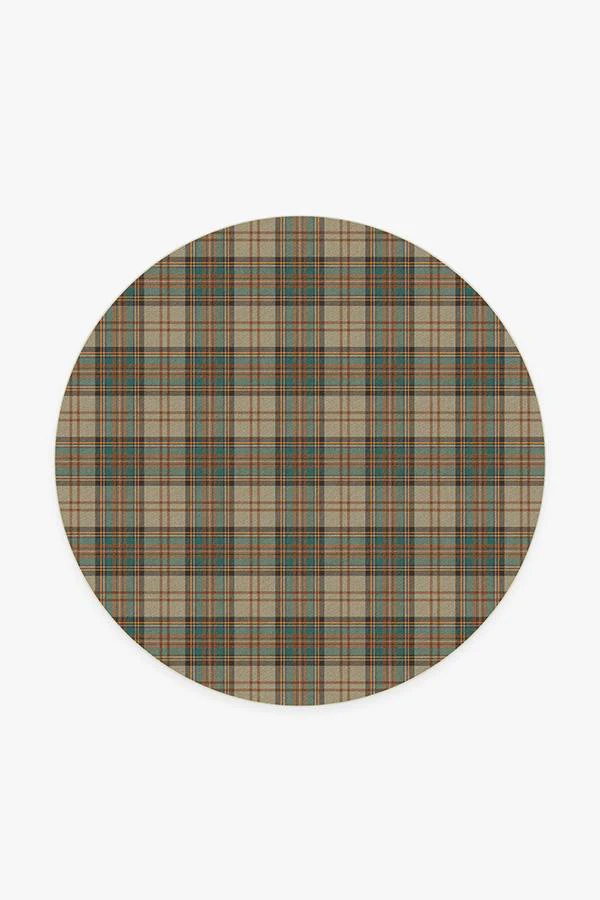 Dress Stewart Tartan Khaki Flatwoven Rug