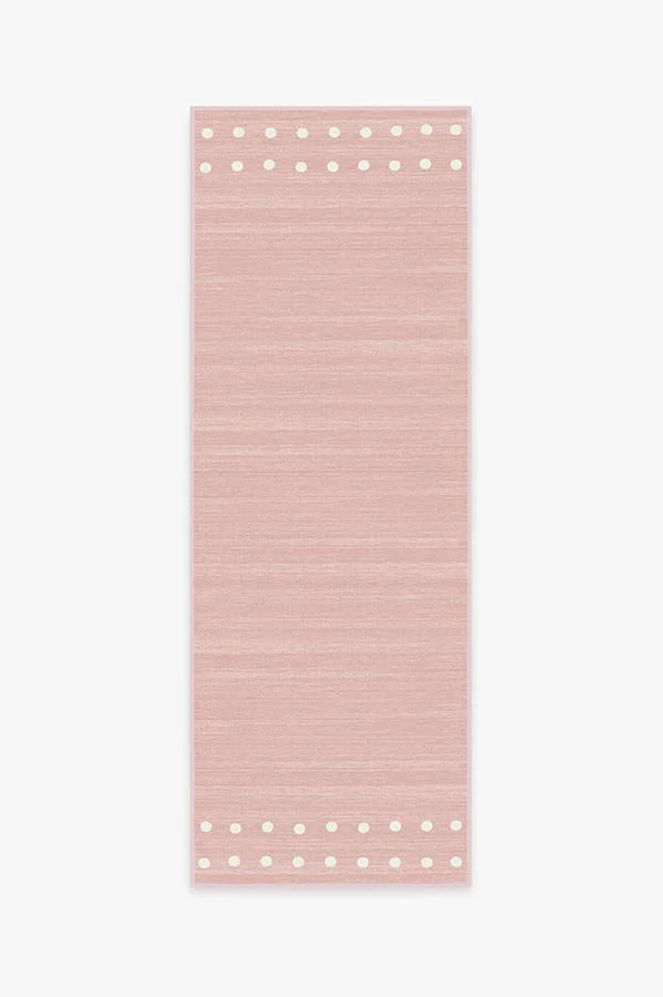 Dot Border Pink Rug