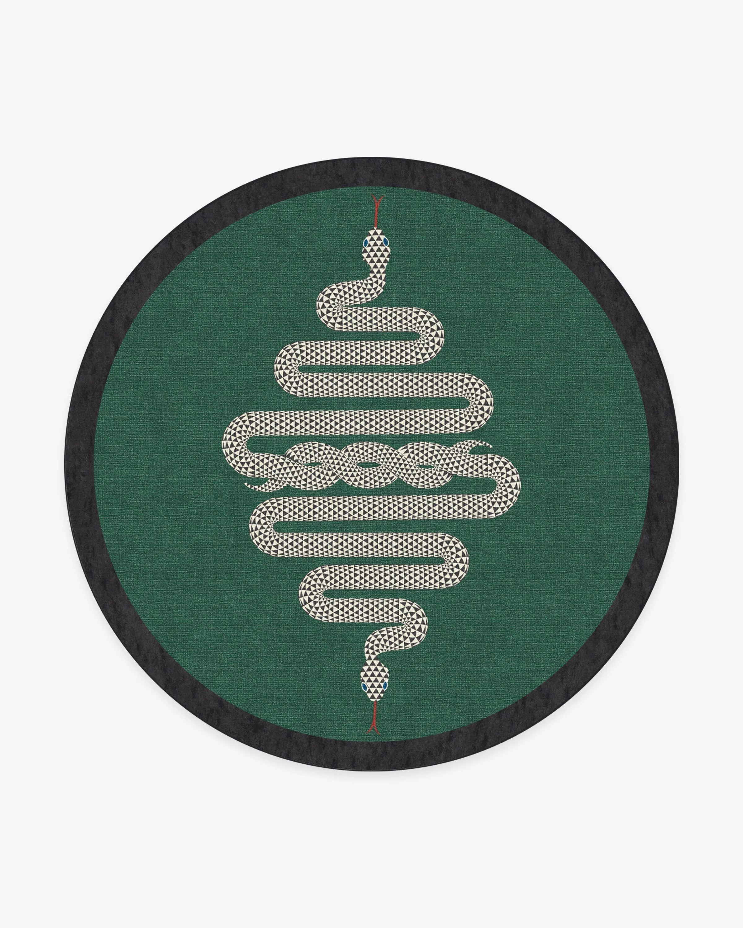 Venom Emerald Flatwoven Rug by Jonathan Adler