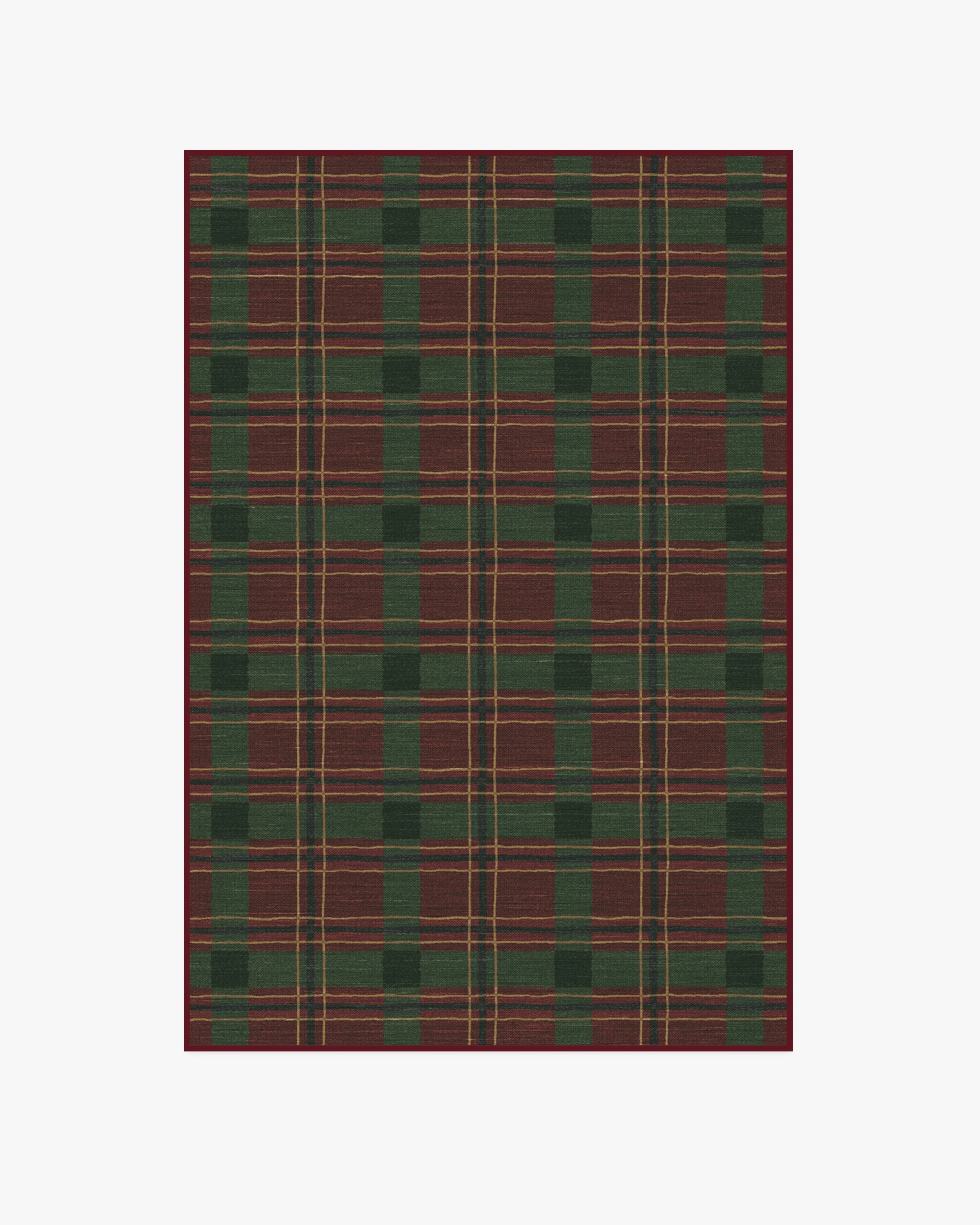Piper Plaid Burgundy & Green Flatwoven Rug