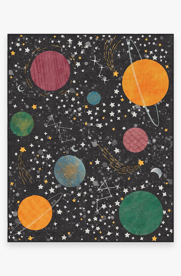 Outer Space Black Flatwoven Rug