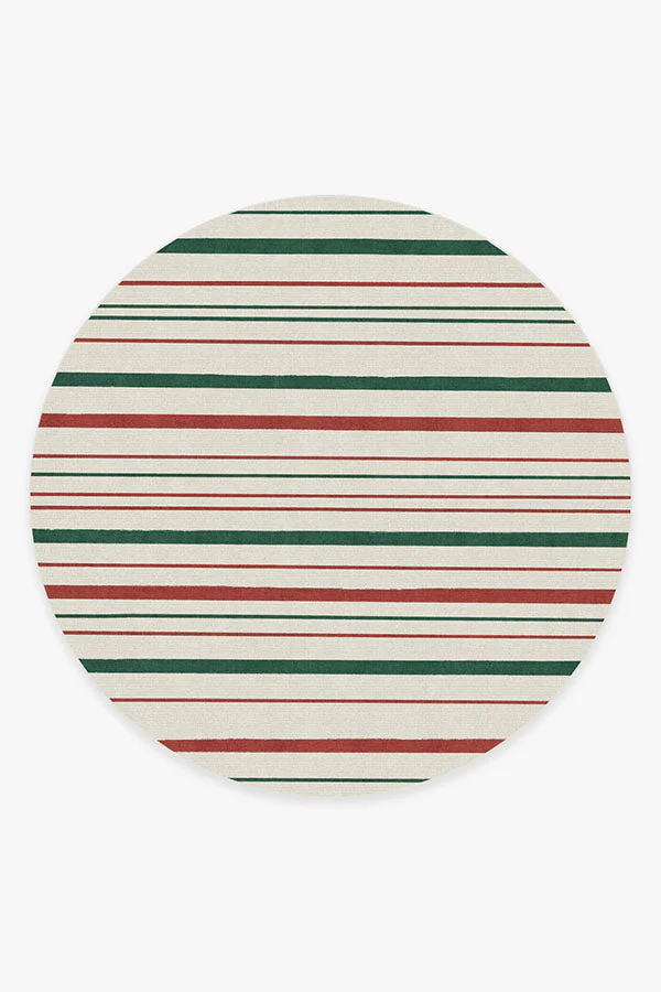 Hudson Stripe Red & Green Rug