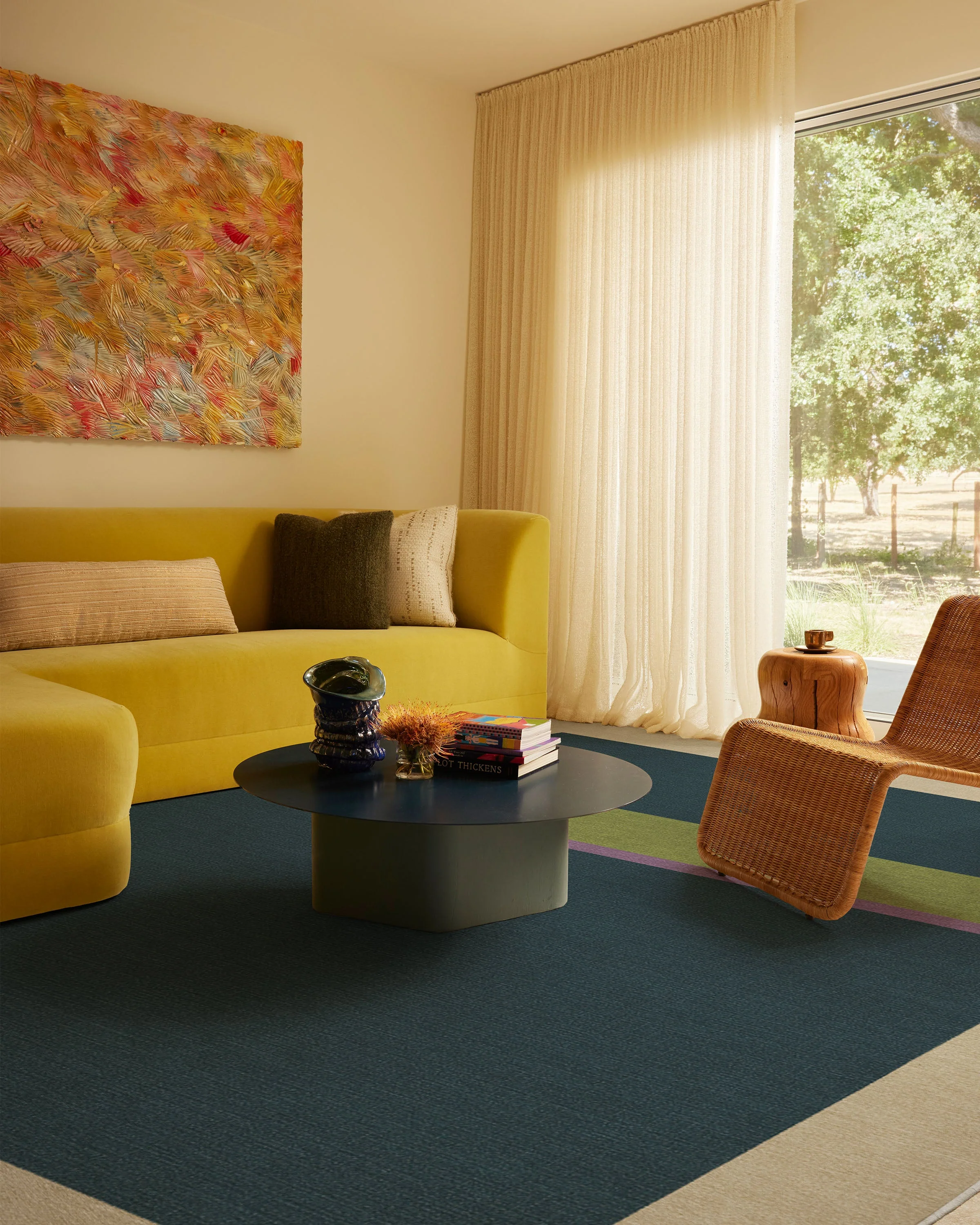 Breakout Teal & Chartreuse Rug by Architectural Digest
