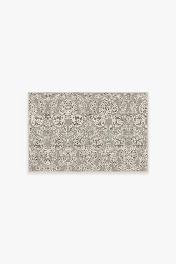 Mickey Damask Stone Flatwoven Rug