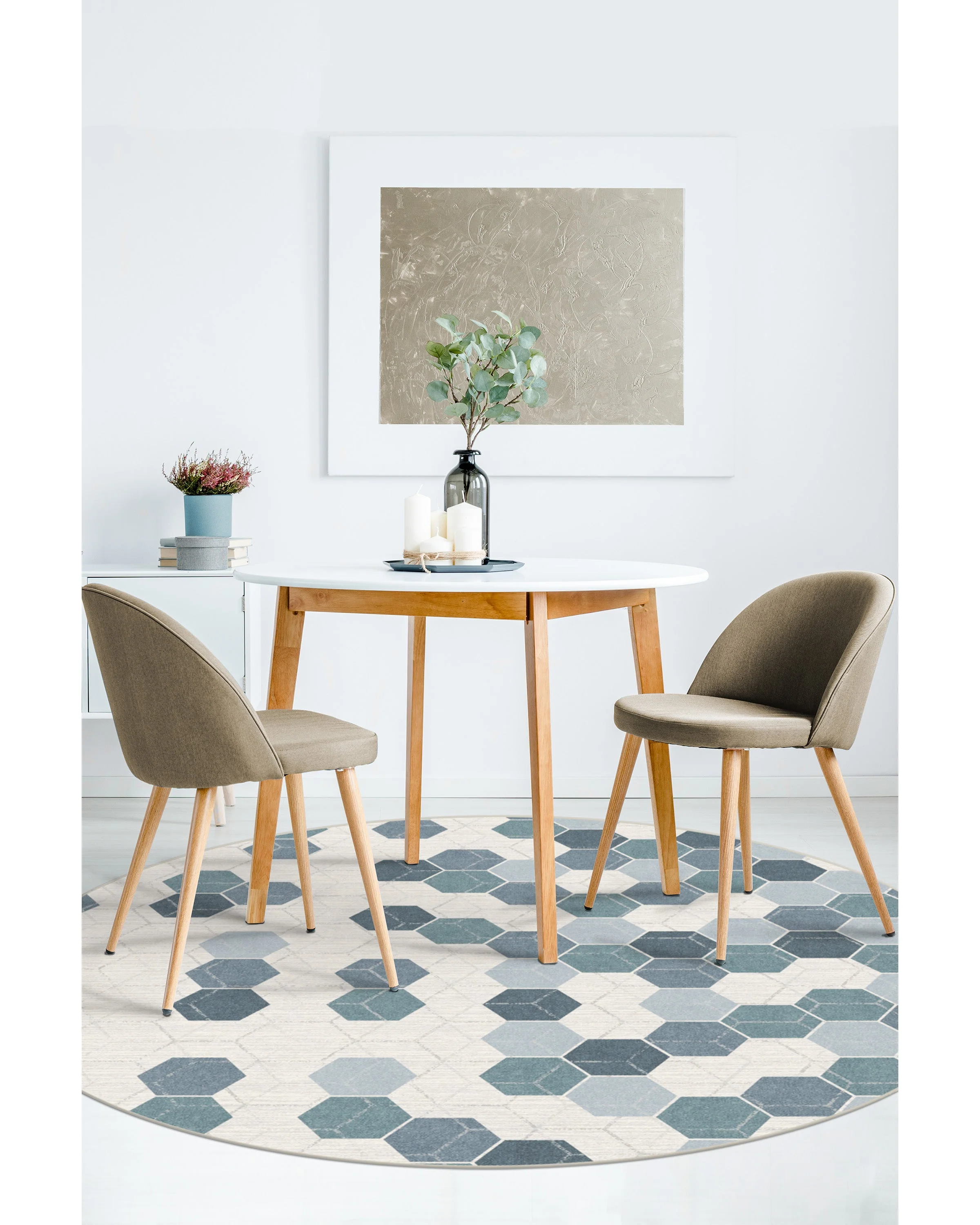 Prisma Slate Blue Flatwoven Rug