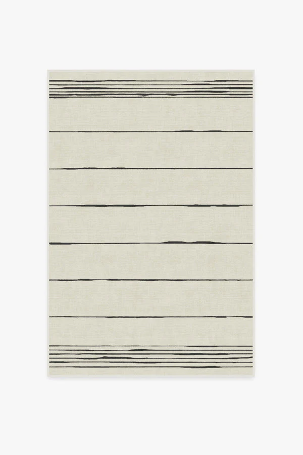 Clea Ivory & Black Rug by The Home Edit