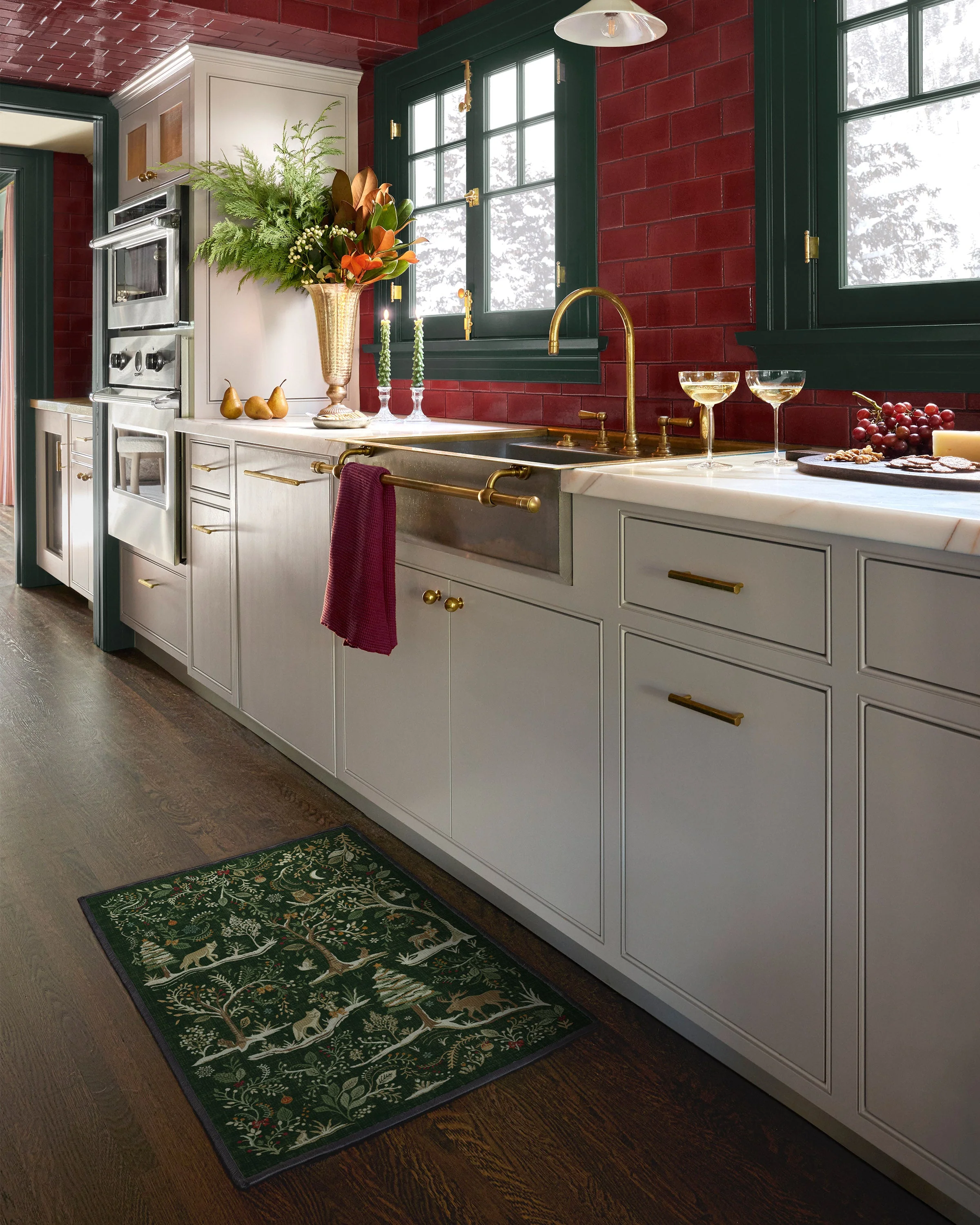 Elwood Forest Green Flatwoven Rug