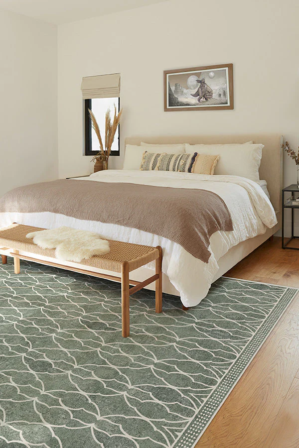 Grogu™ Trellis Sage Green Flatwoven Rug