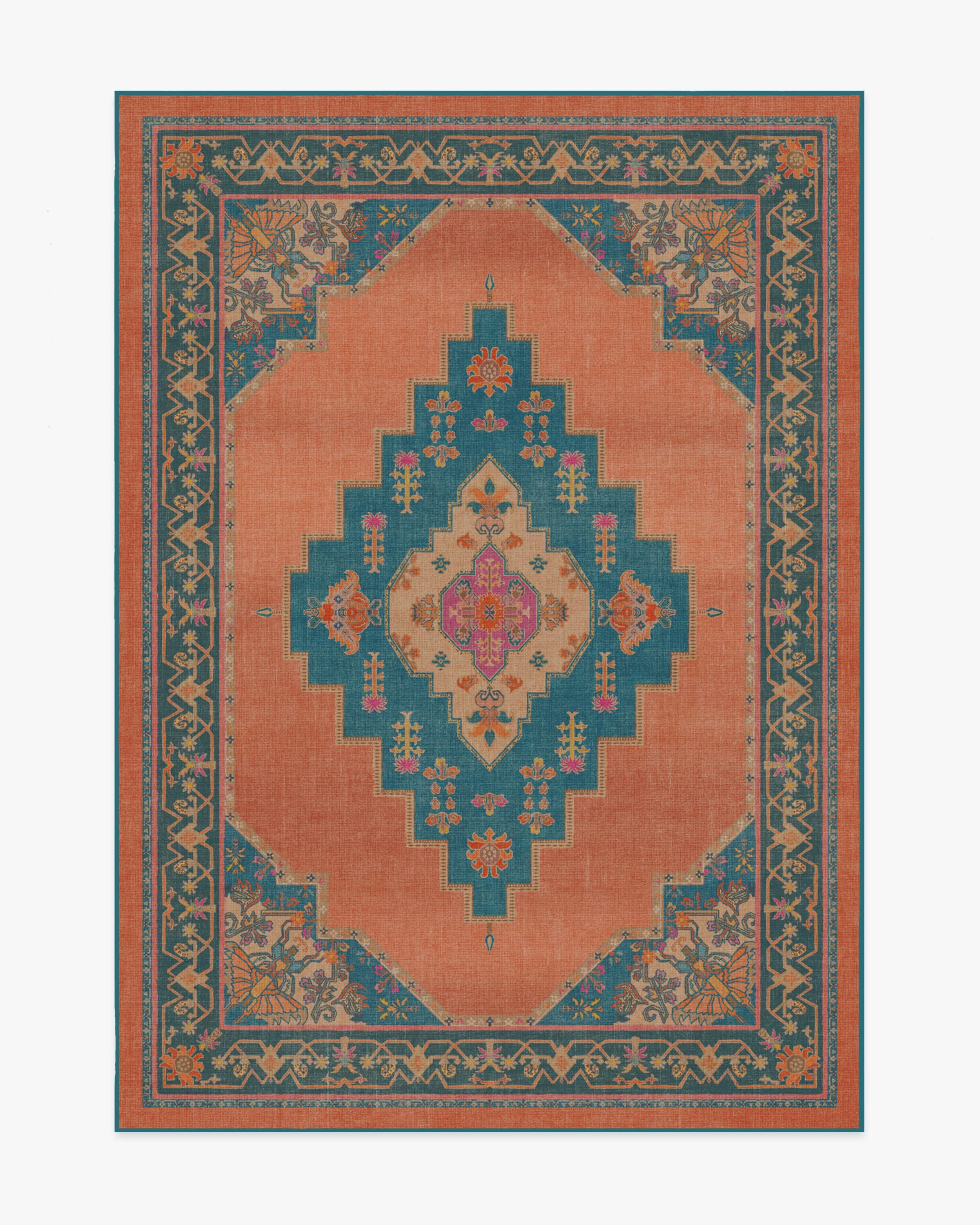 Sunset Bazaar Tropic Coral Rug by Matthew Williamson