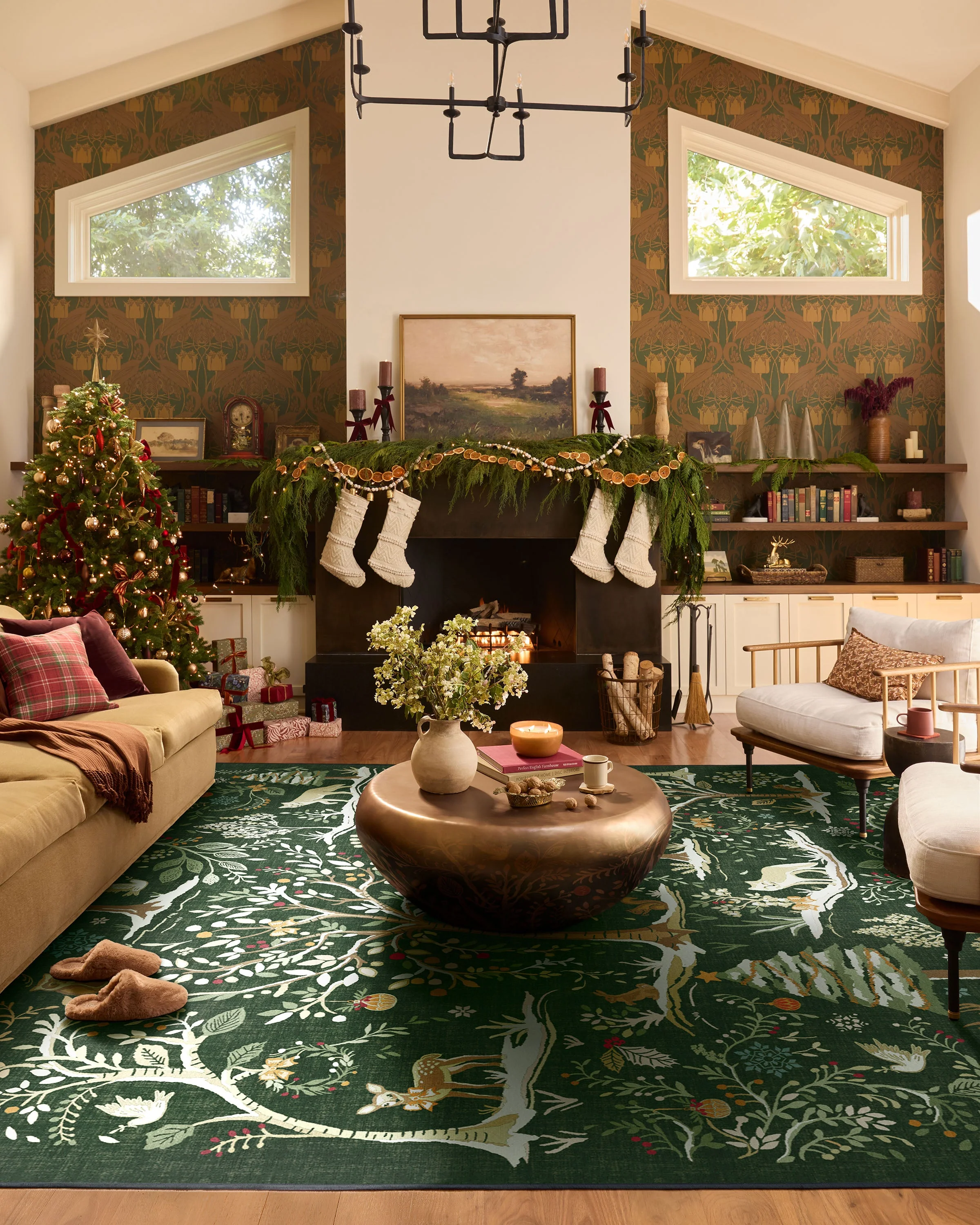 Elwood Forest Green Flatwoven Rug