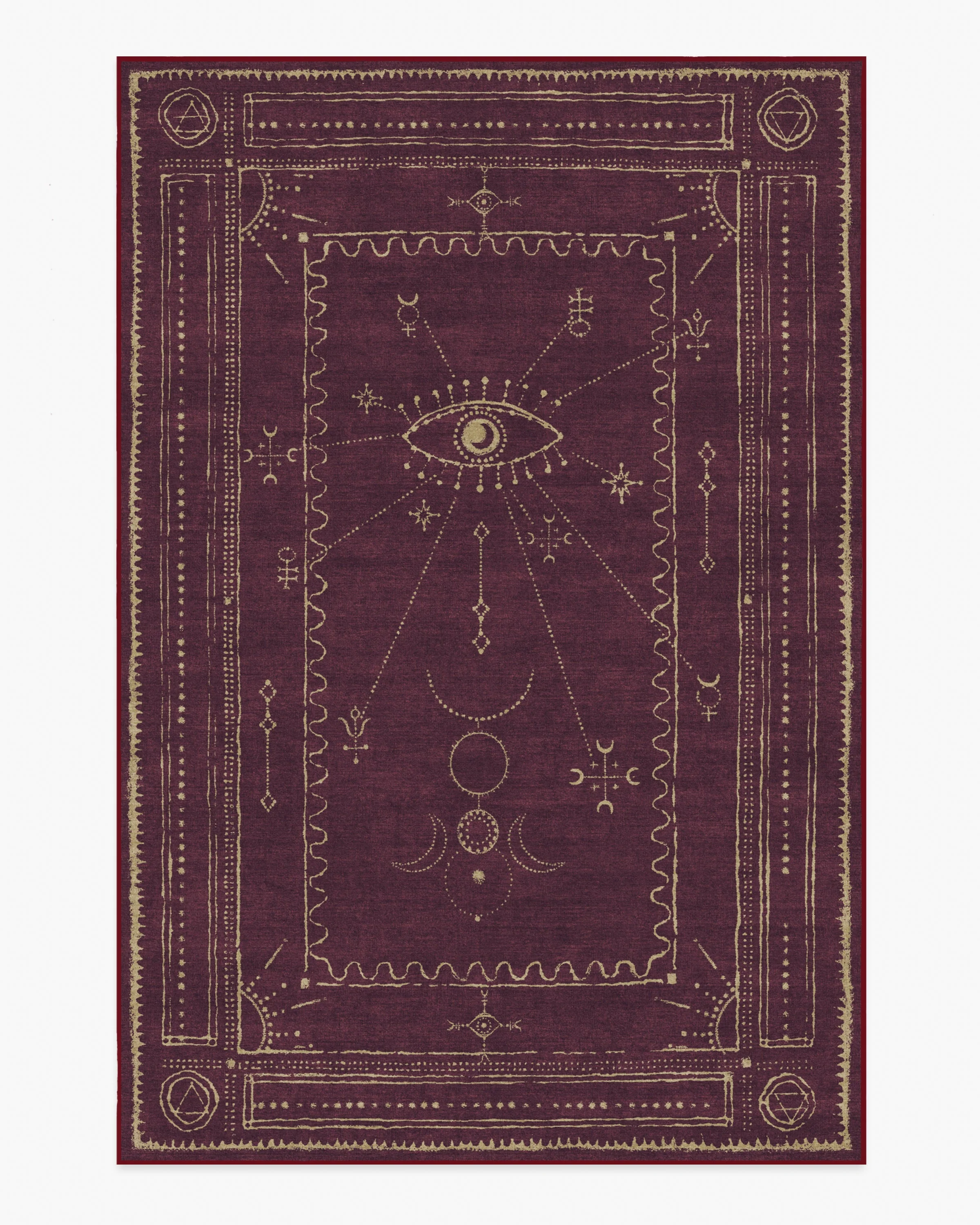 Velith Burgundy Flatwoven Rug