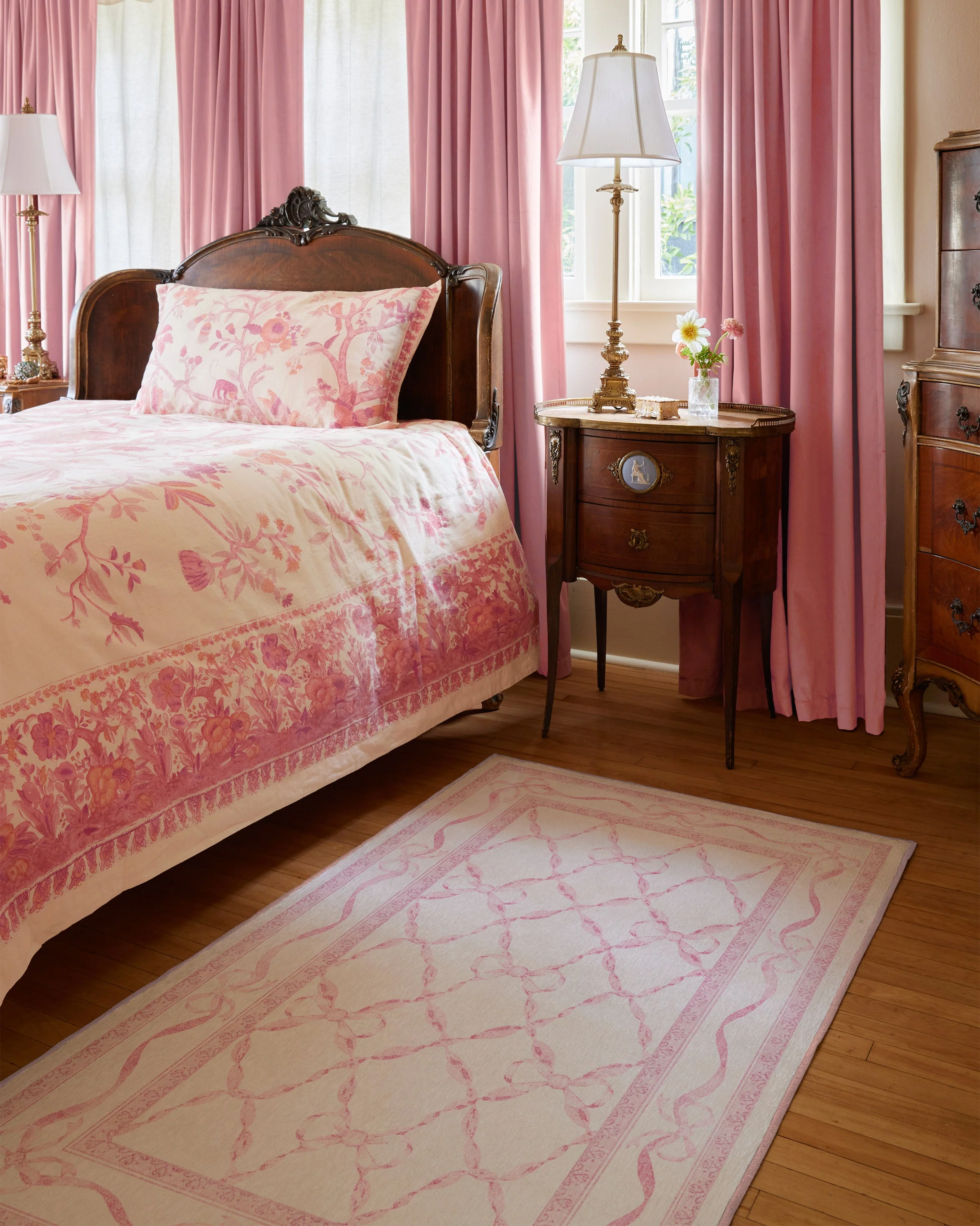 Eloise Pink Flatwoven Rug by Mrs. Alice