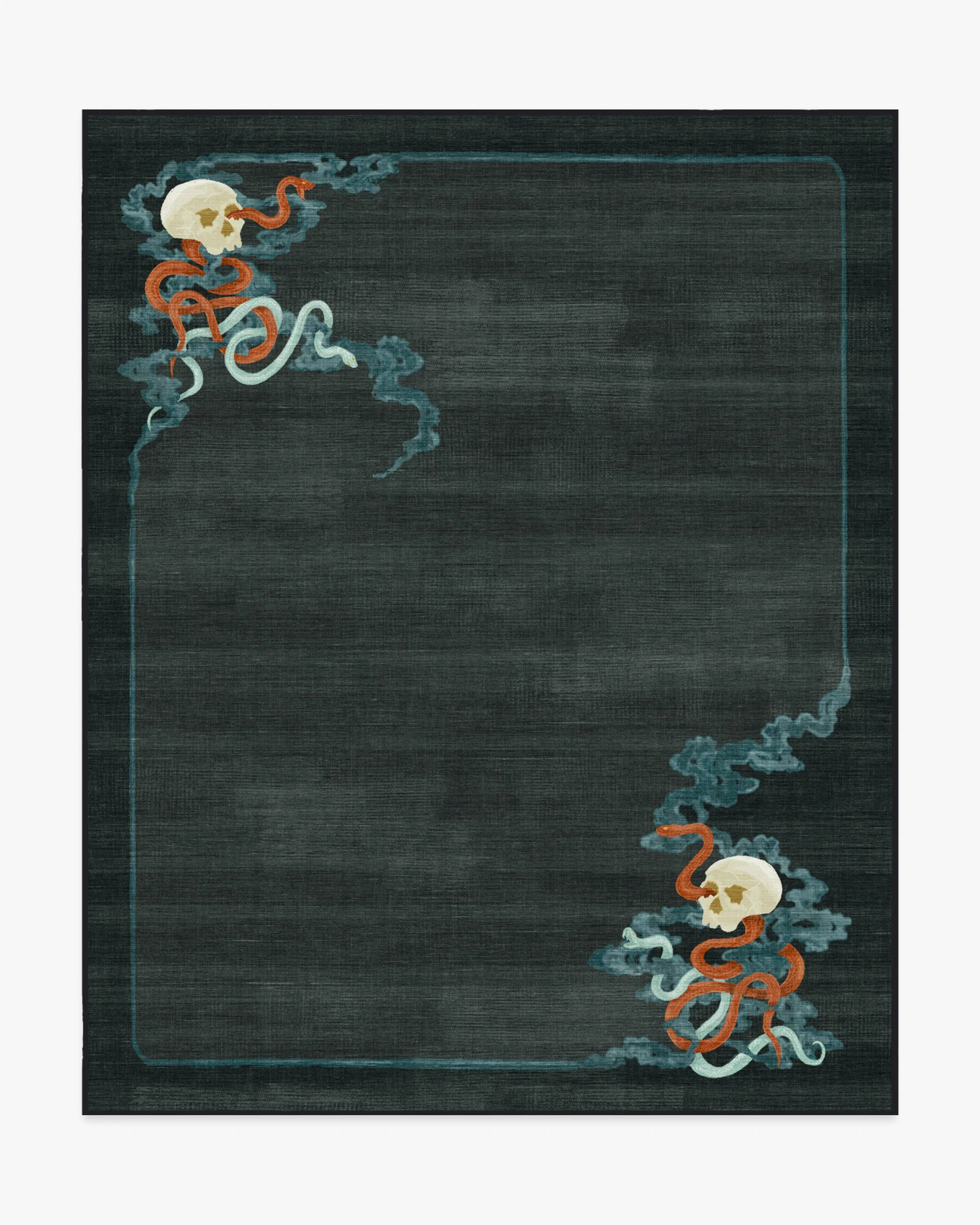 Serpentine Charcoal Flatwoven Rug
