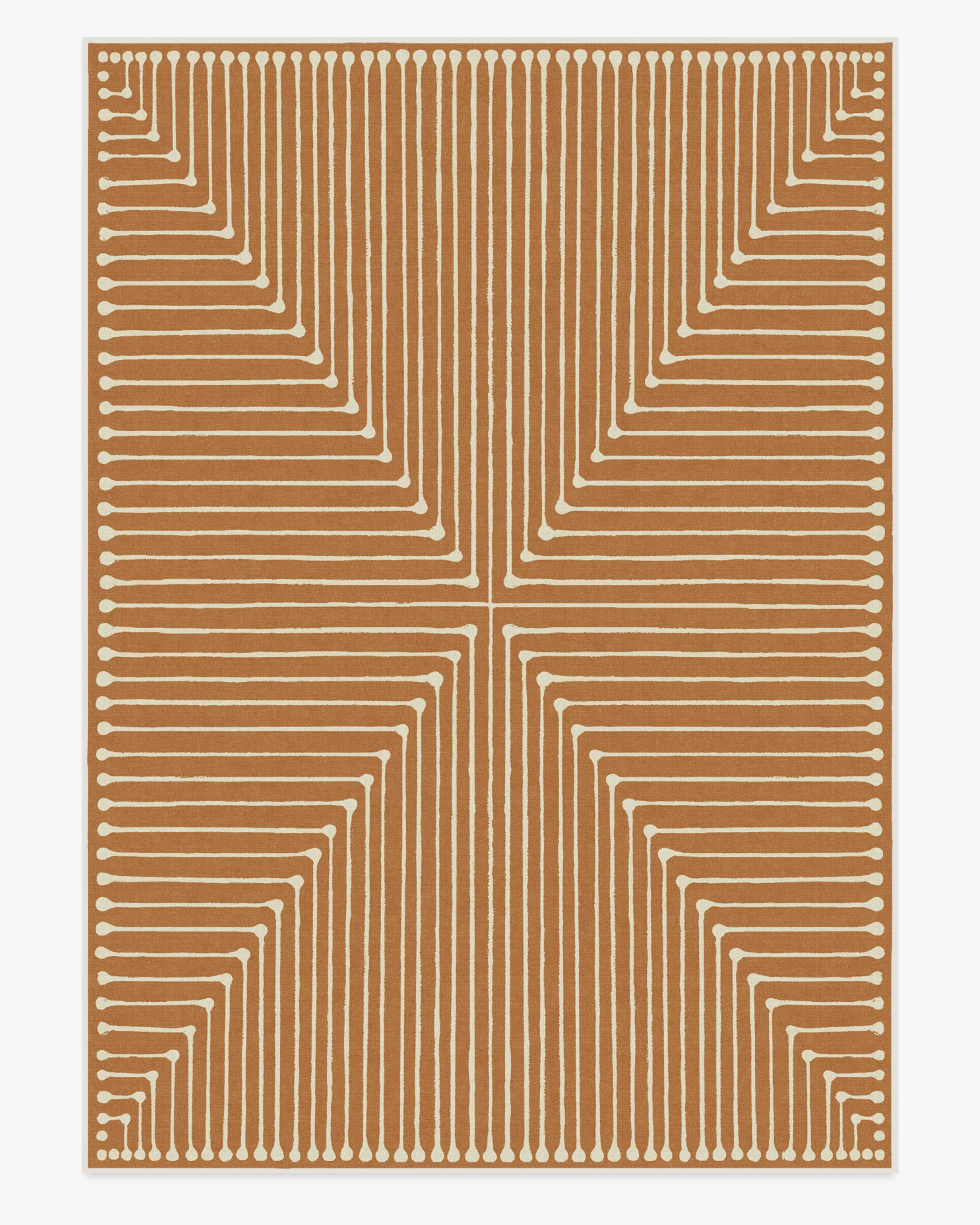 Inkdrop Copper Rug by Jonathan Adler