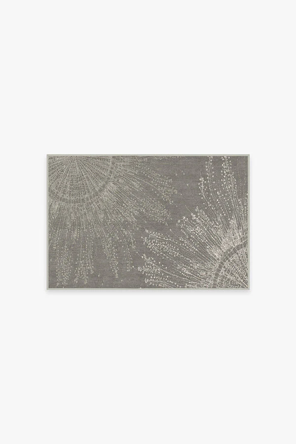 Jellyfish Bloom Silver Flatwoven Rug