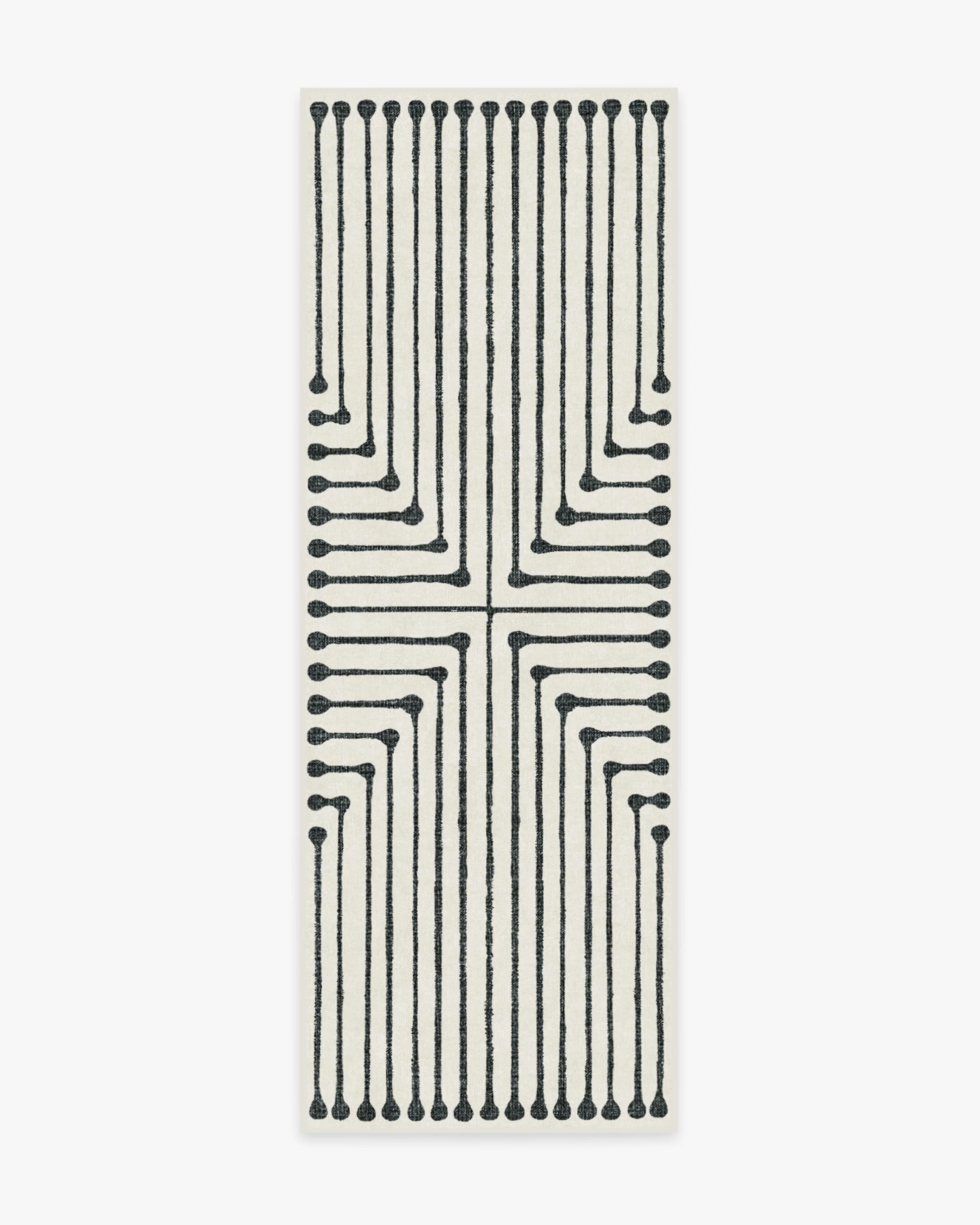 Inkdrop Black & Ivory Rug by Jonathan Adler